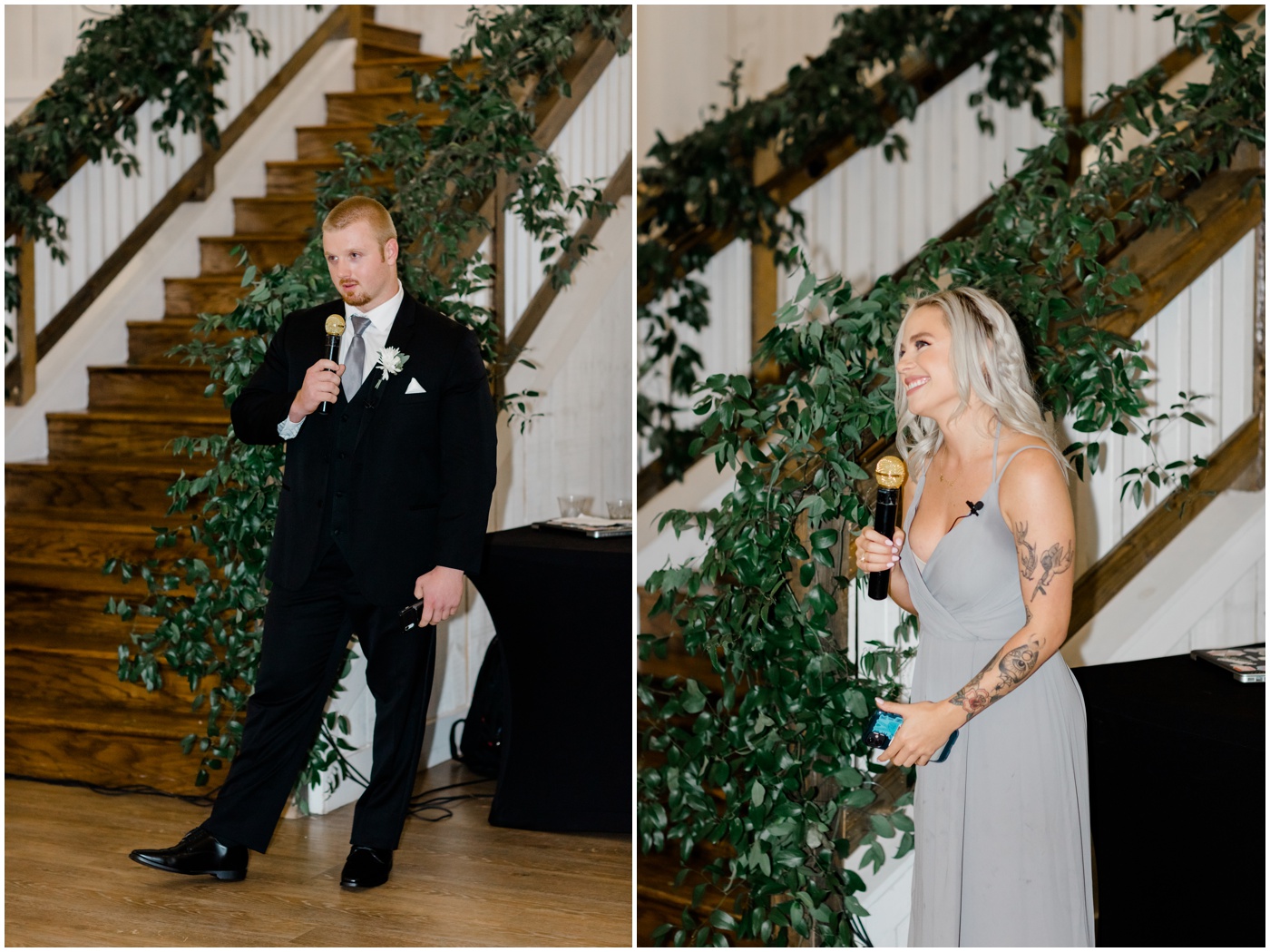 best man and maid of honor gives speeches