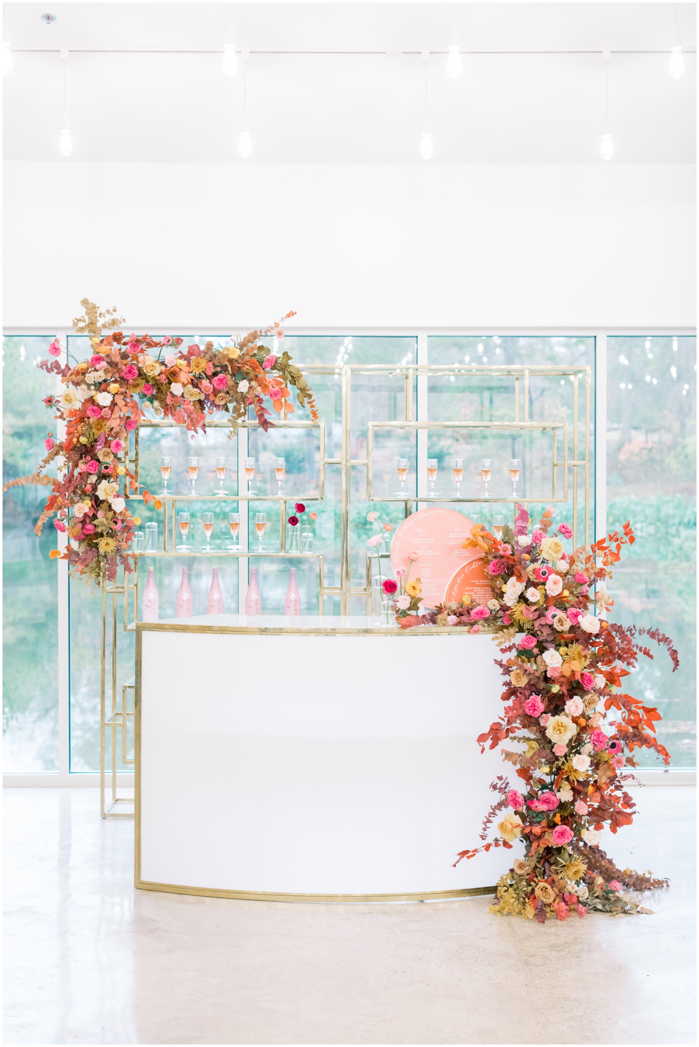 a floral bar installation