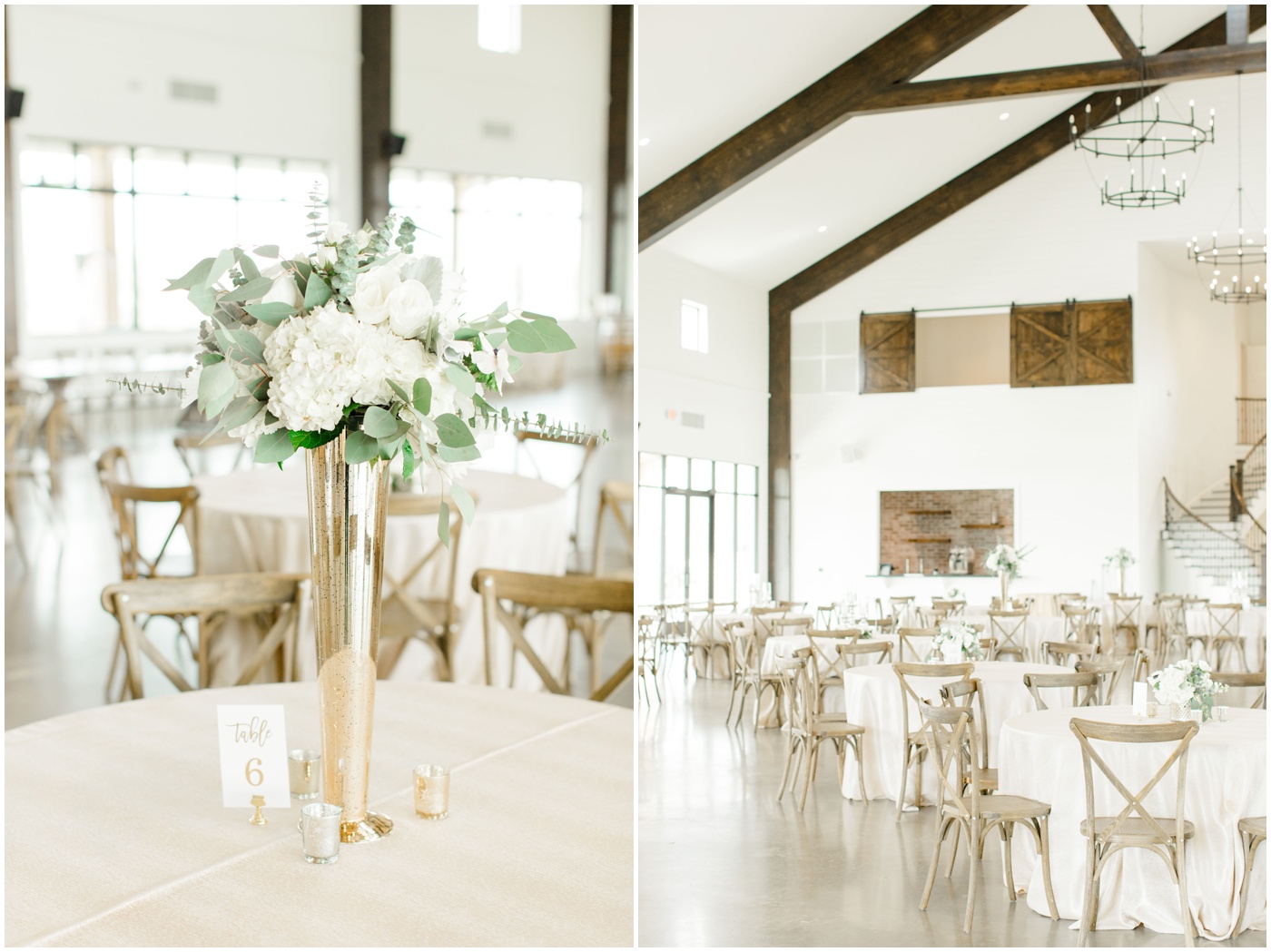 reception details of a Texas wedding venue