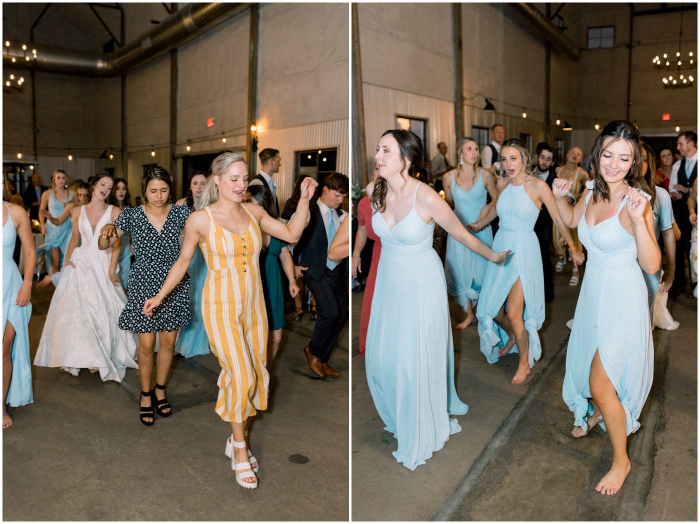 guests dance at the Texas wedding