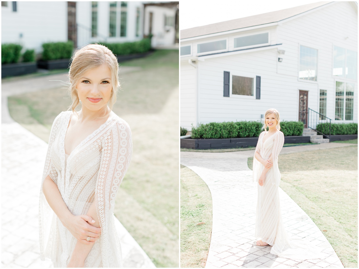 Houston bridal session | a bride smiles in her wedding dress