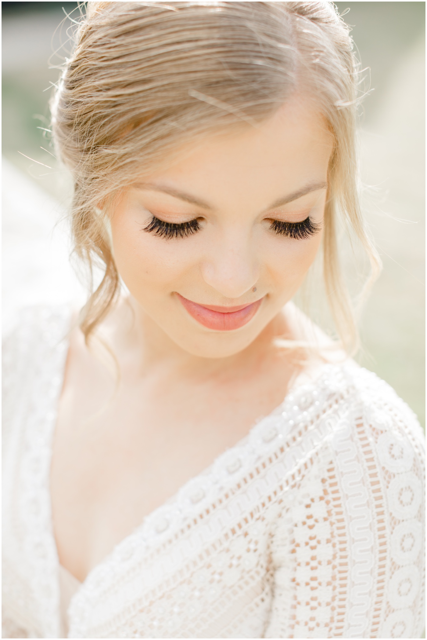 Houston bridal session | details of the bride's hair and makeup