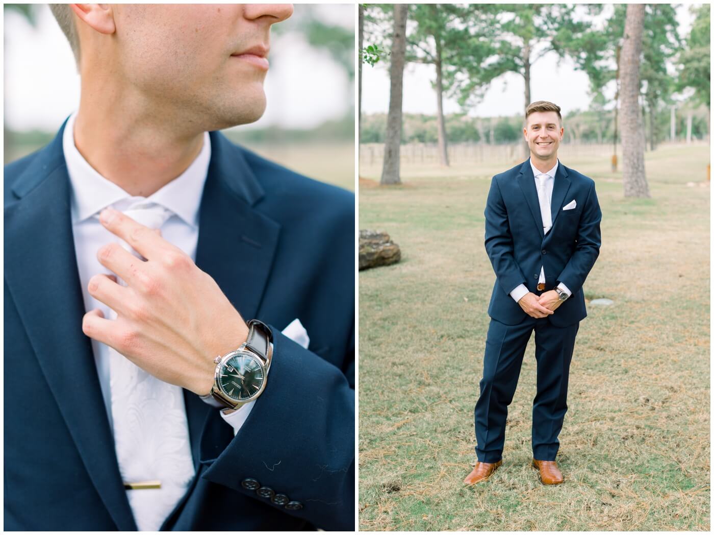 Houston Wedding at The Vine |the groom smiling on his wedding day 