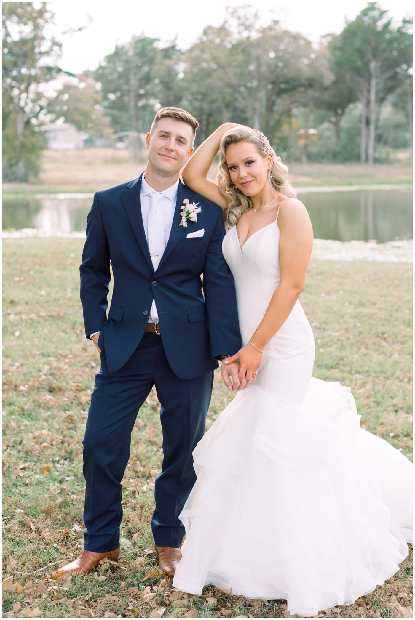 Houston Wedding at The Vine | the bride and groom smiling on their wedding day 