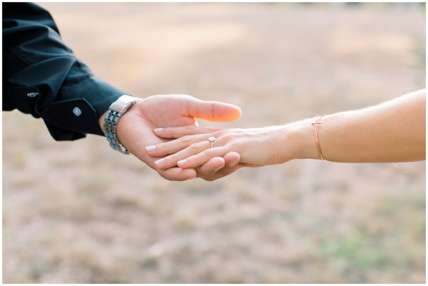 A beautiful engagement ring.