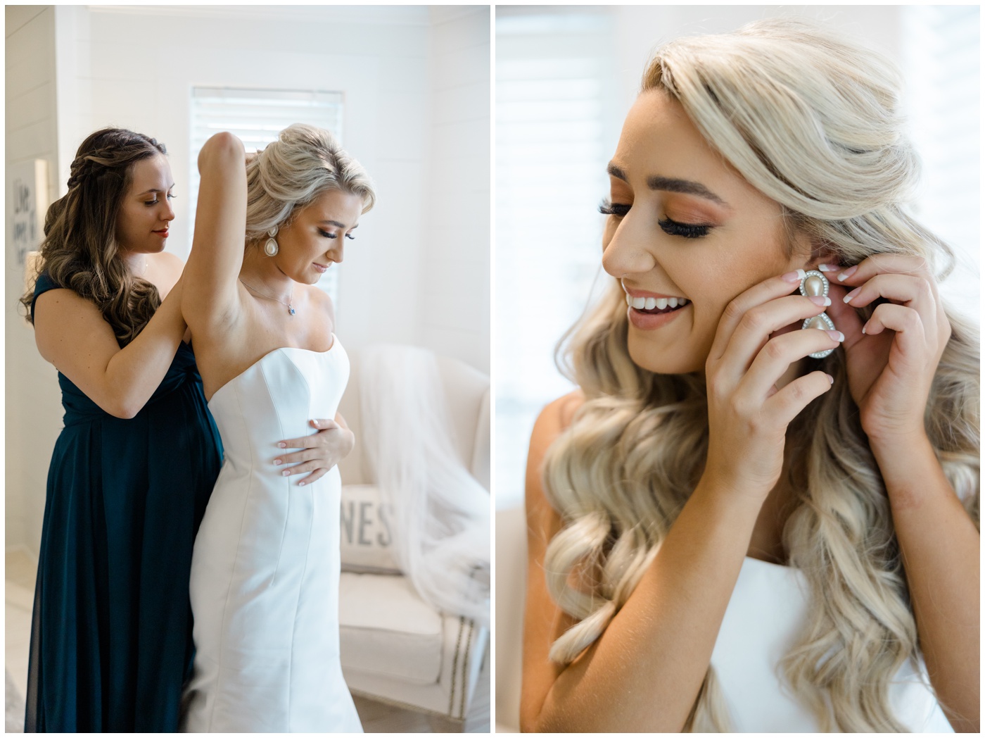 Houston Wedding Photographer | A bride puts her jewelry on