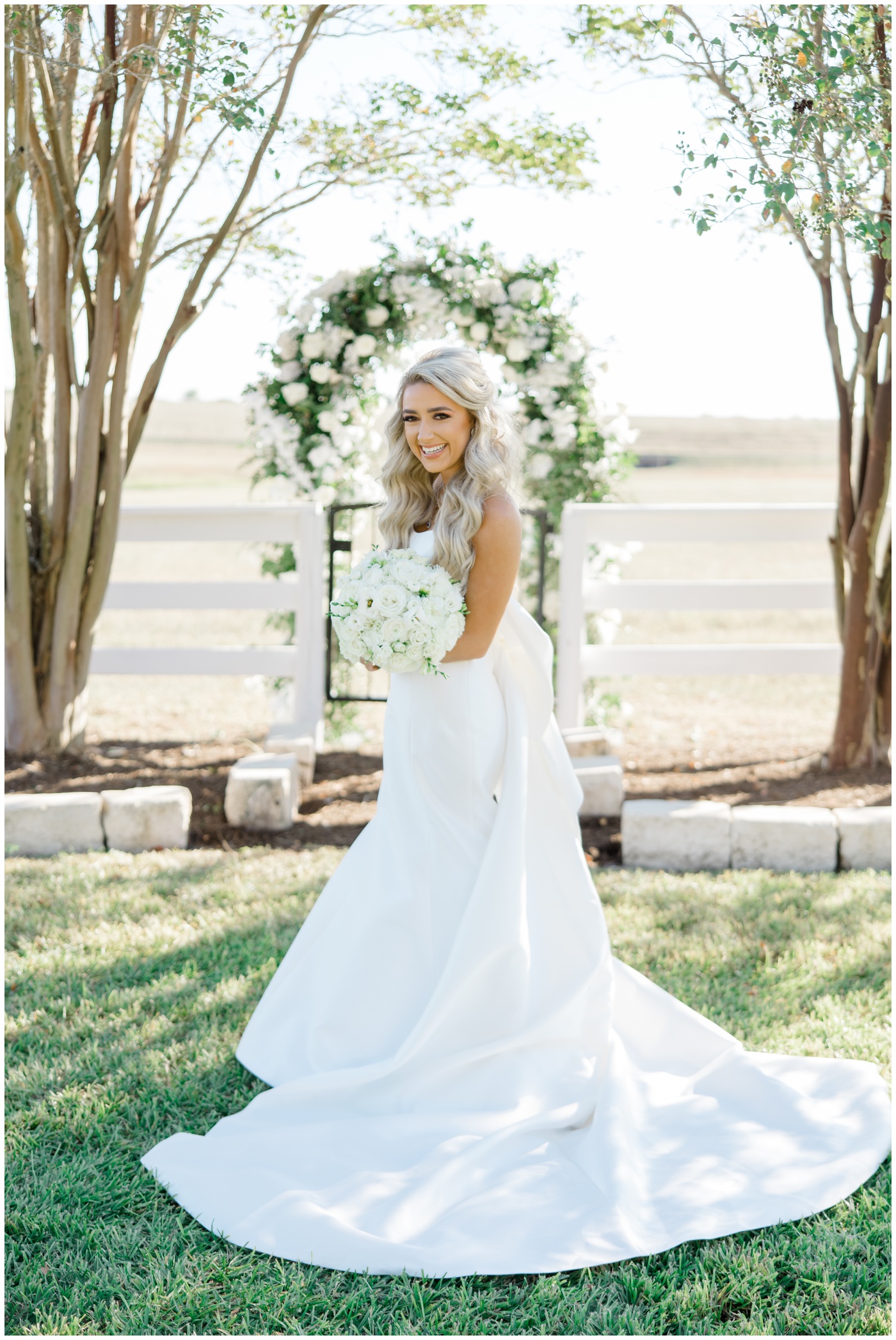Wedding Photographer in Houston | A bride smiles on her wedding day