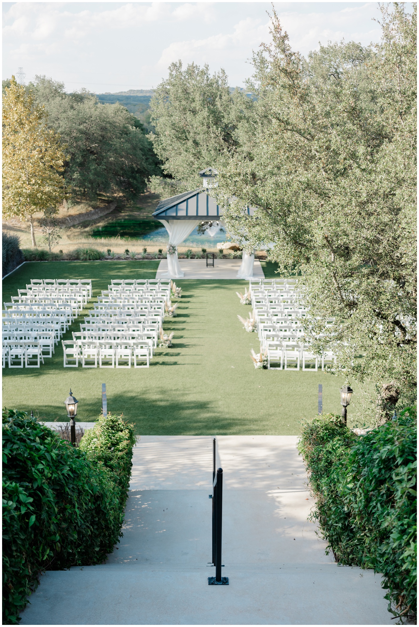 The wedding ceremony site at Kendall Point