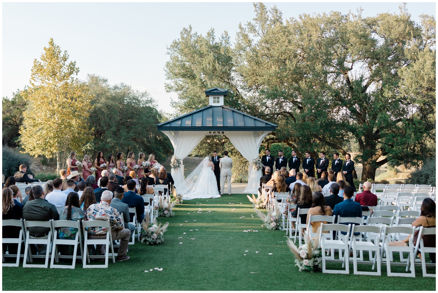 The wedding ceremony at Kendall Point