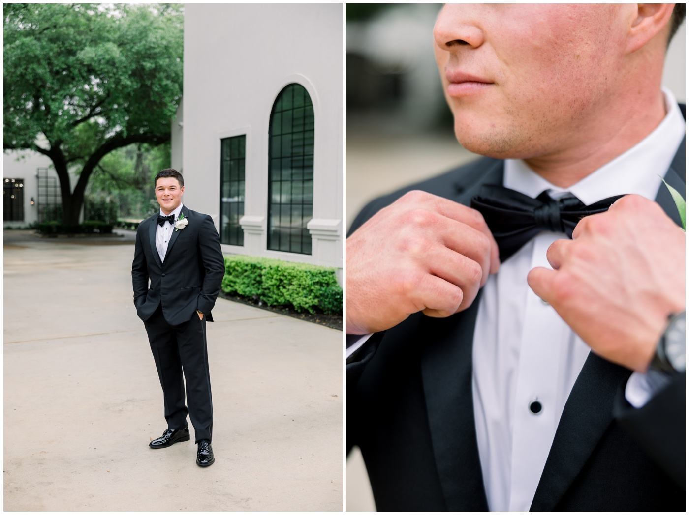 Groom portraits at the Peach Orchard