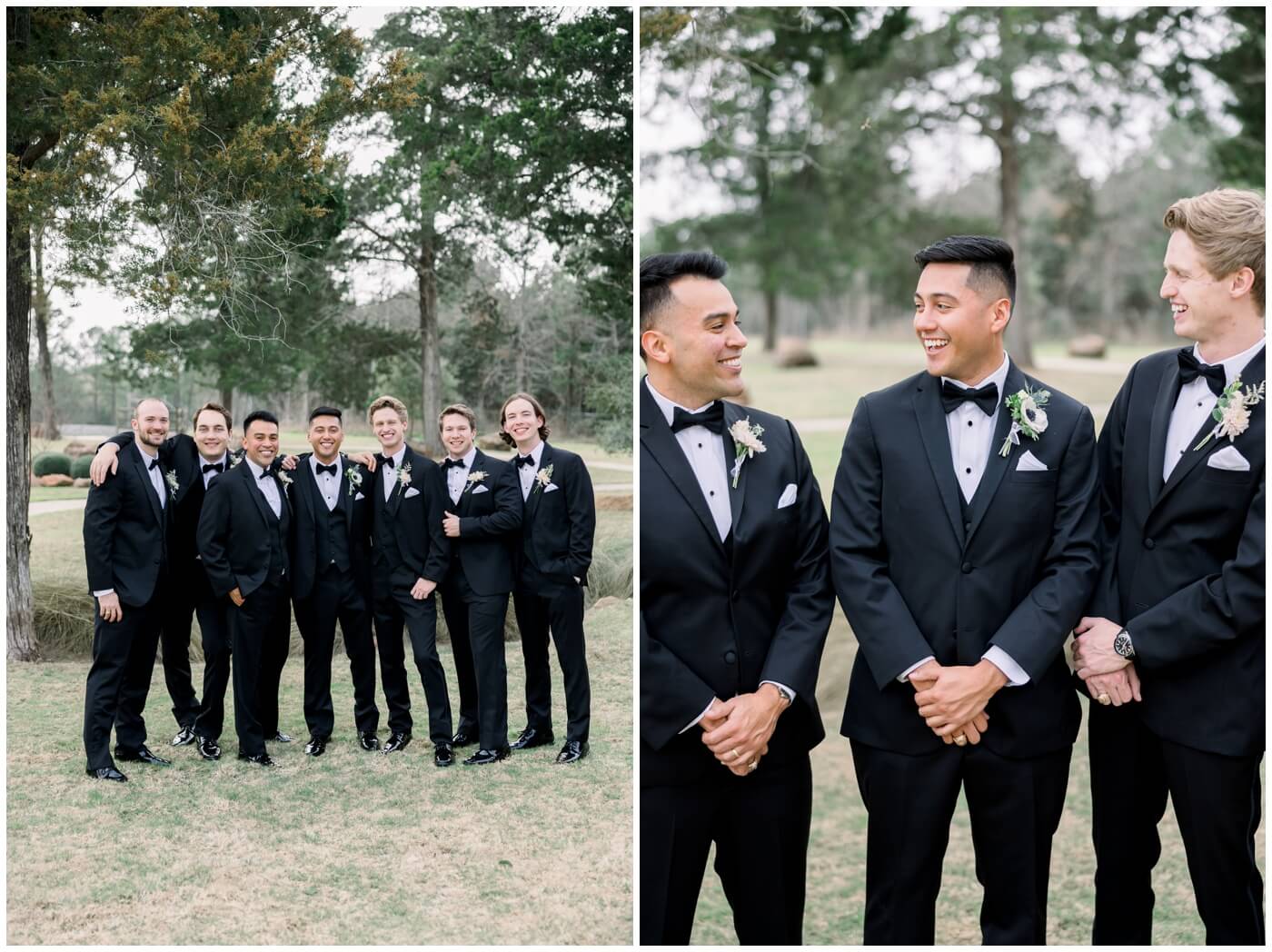 A groom and his groomsmen at the Vine