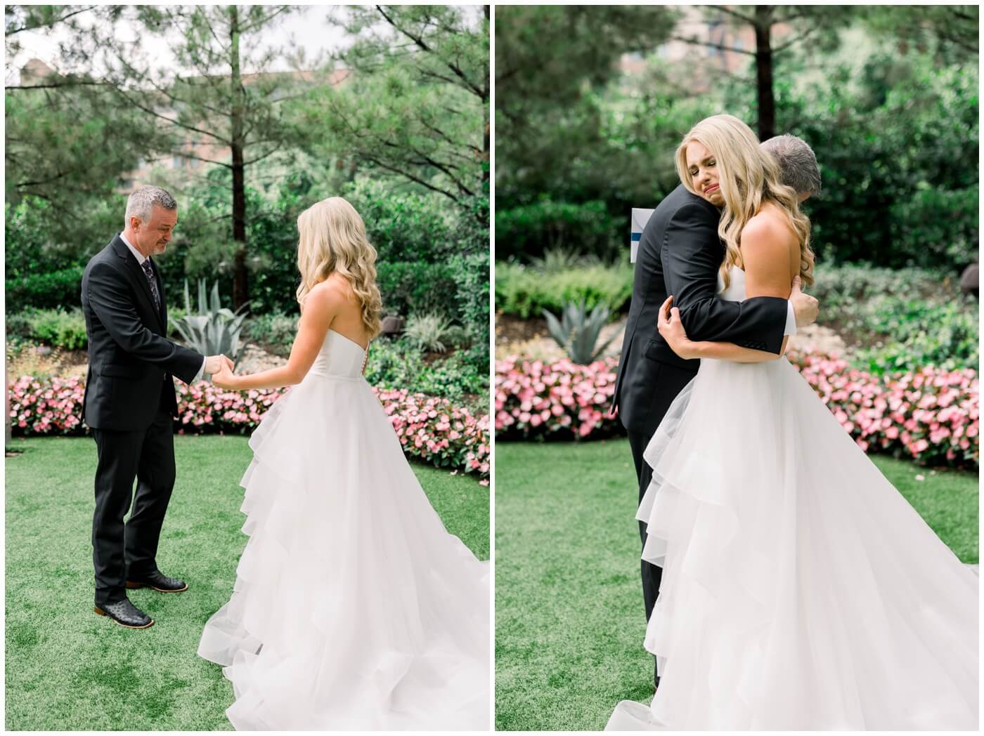 Dad cries as he sees his daughter on her wedding day