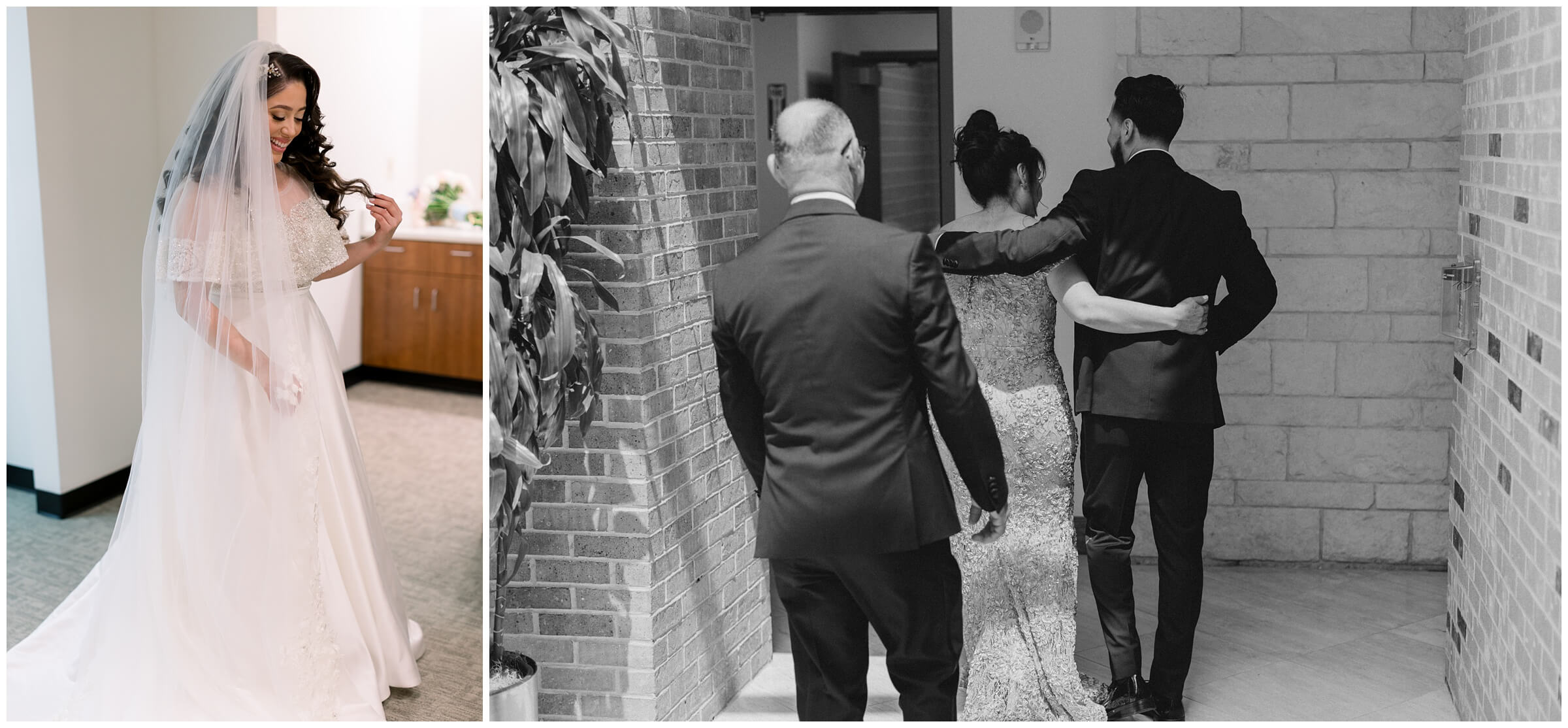 the groom gets ready with his family at saint john vianney catholic church