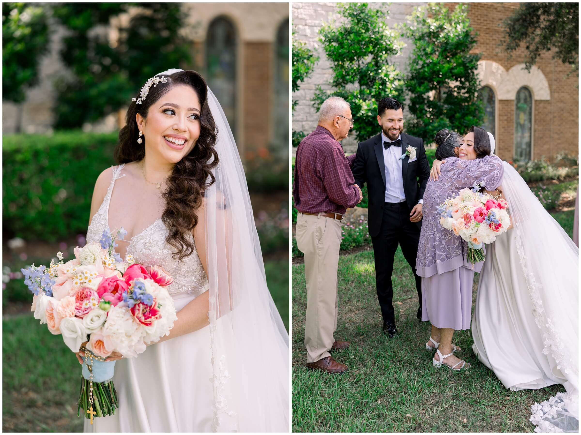 A wedding ceremony at Saint John Vianney Catholic Church