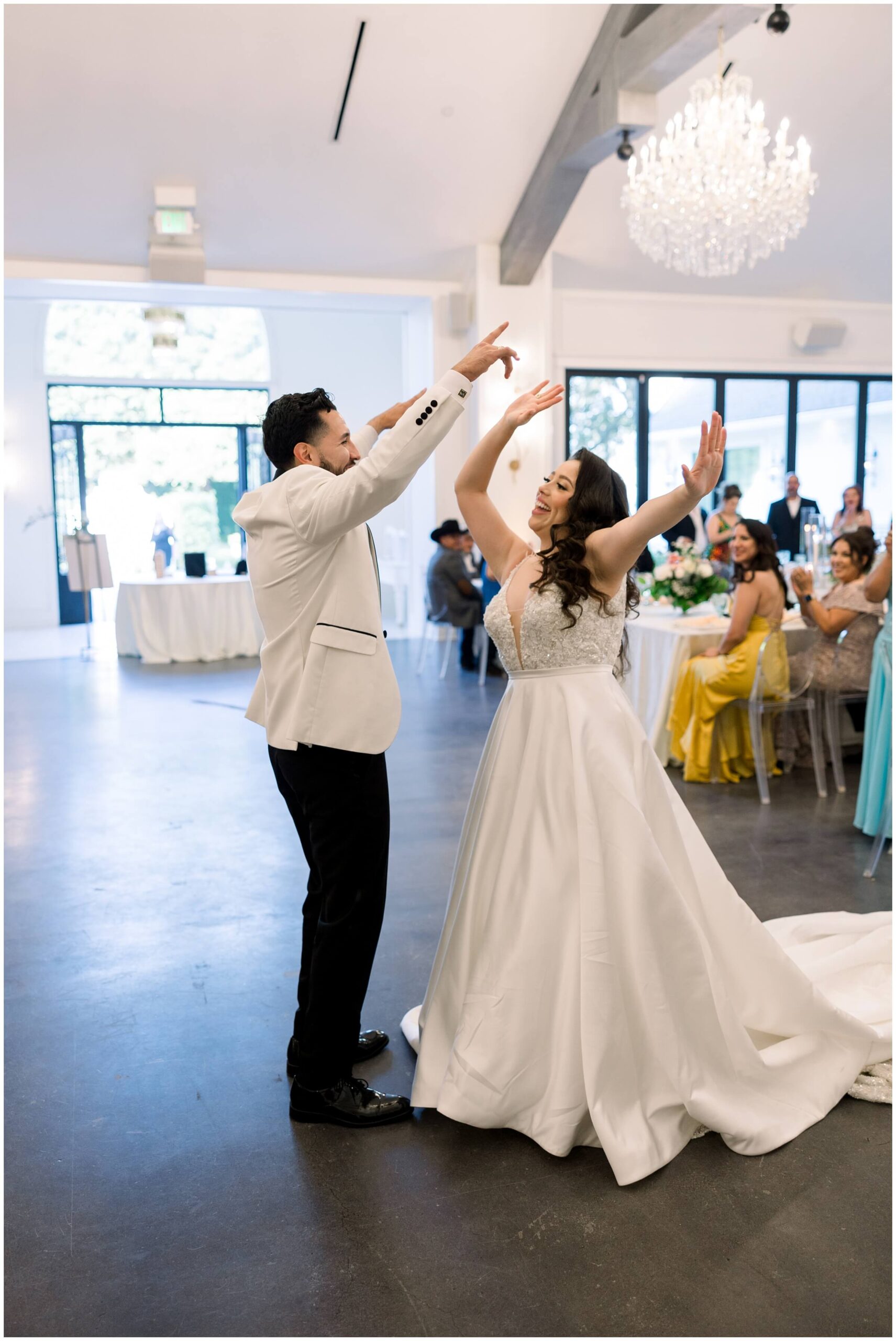 the reception at the Peach Orchard venue