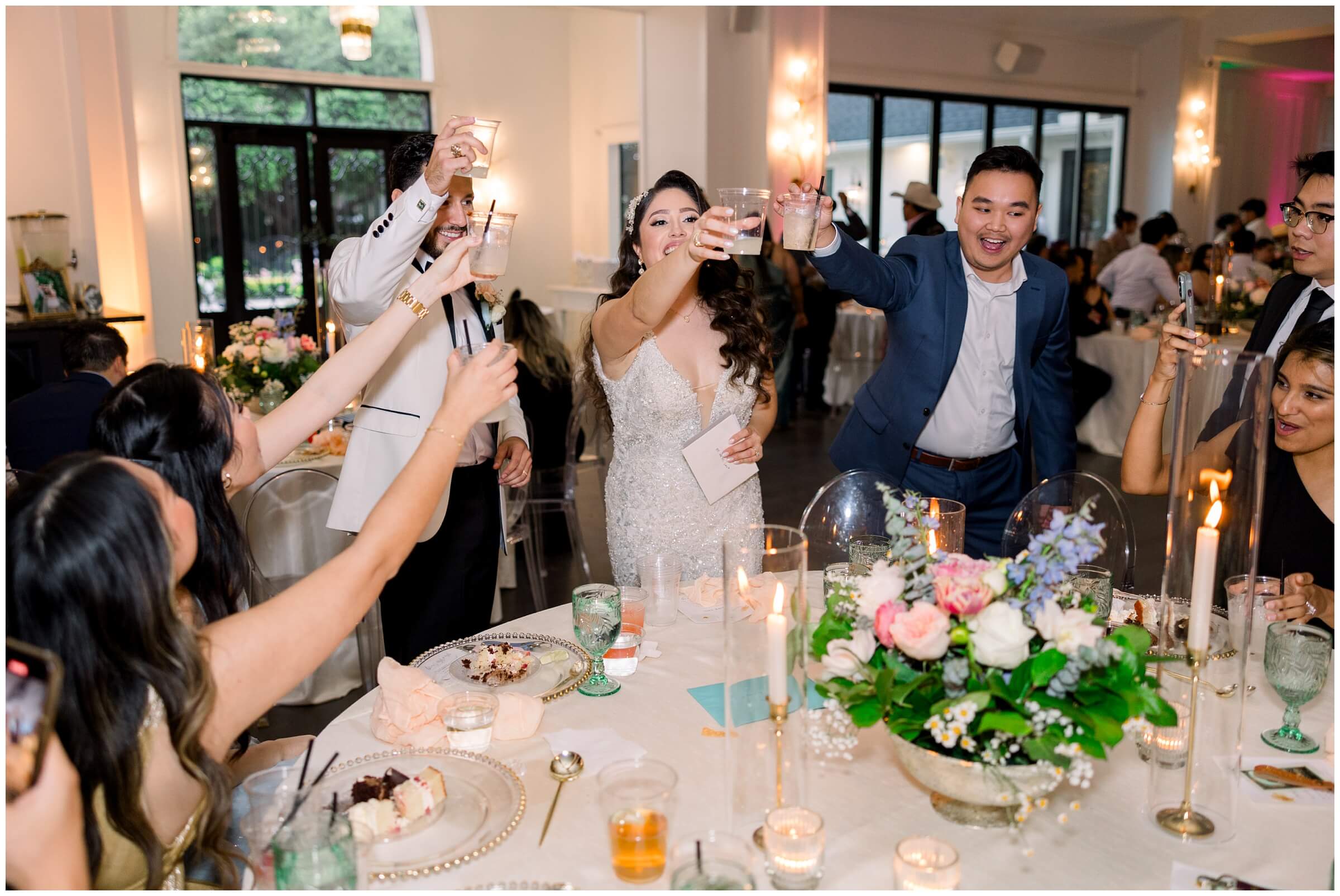 the reception at the Peach Orchard venue