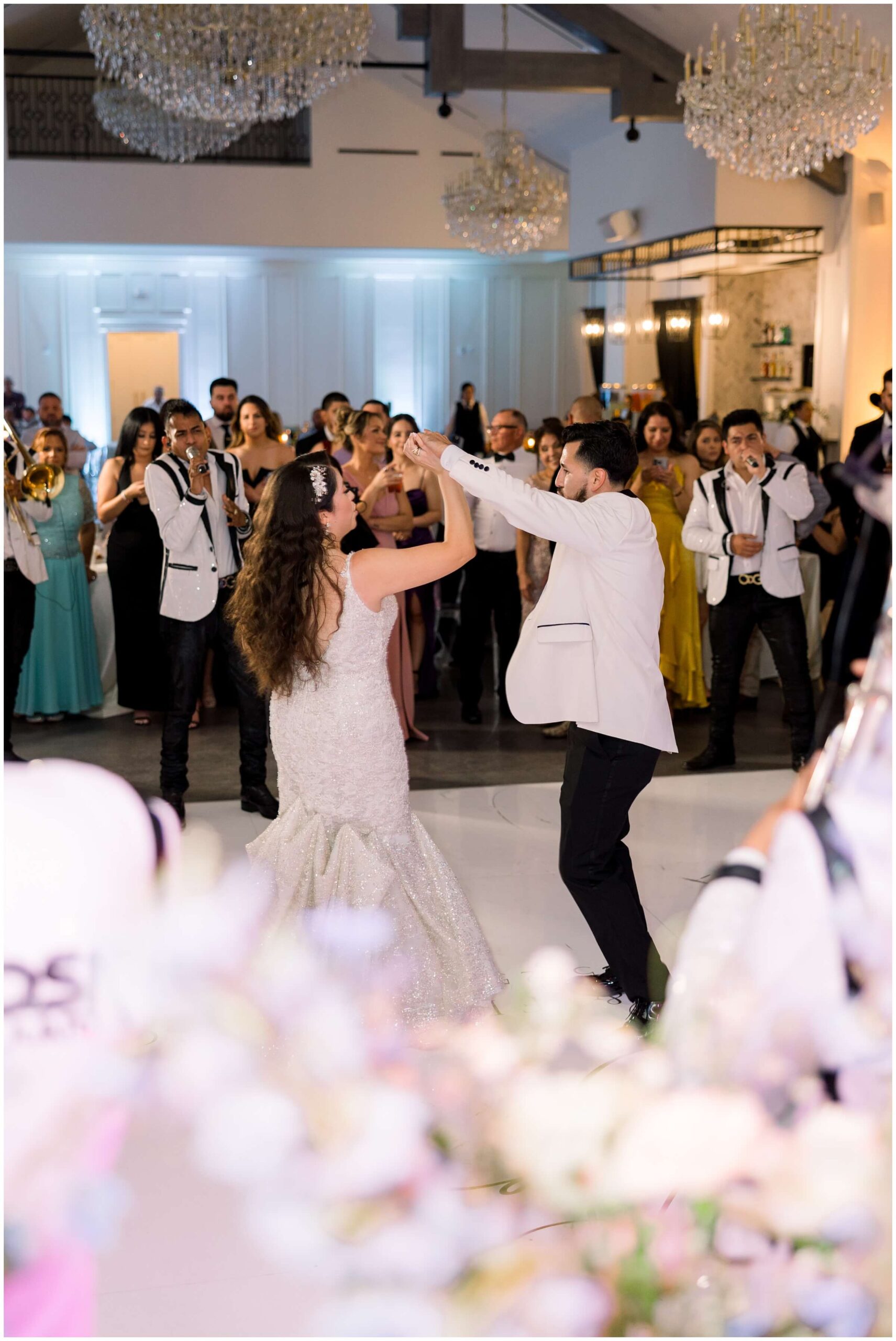 the reception at the Peach Orchard venue