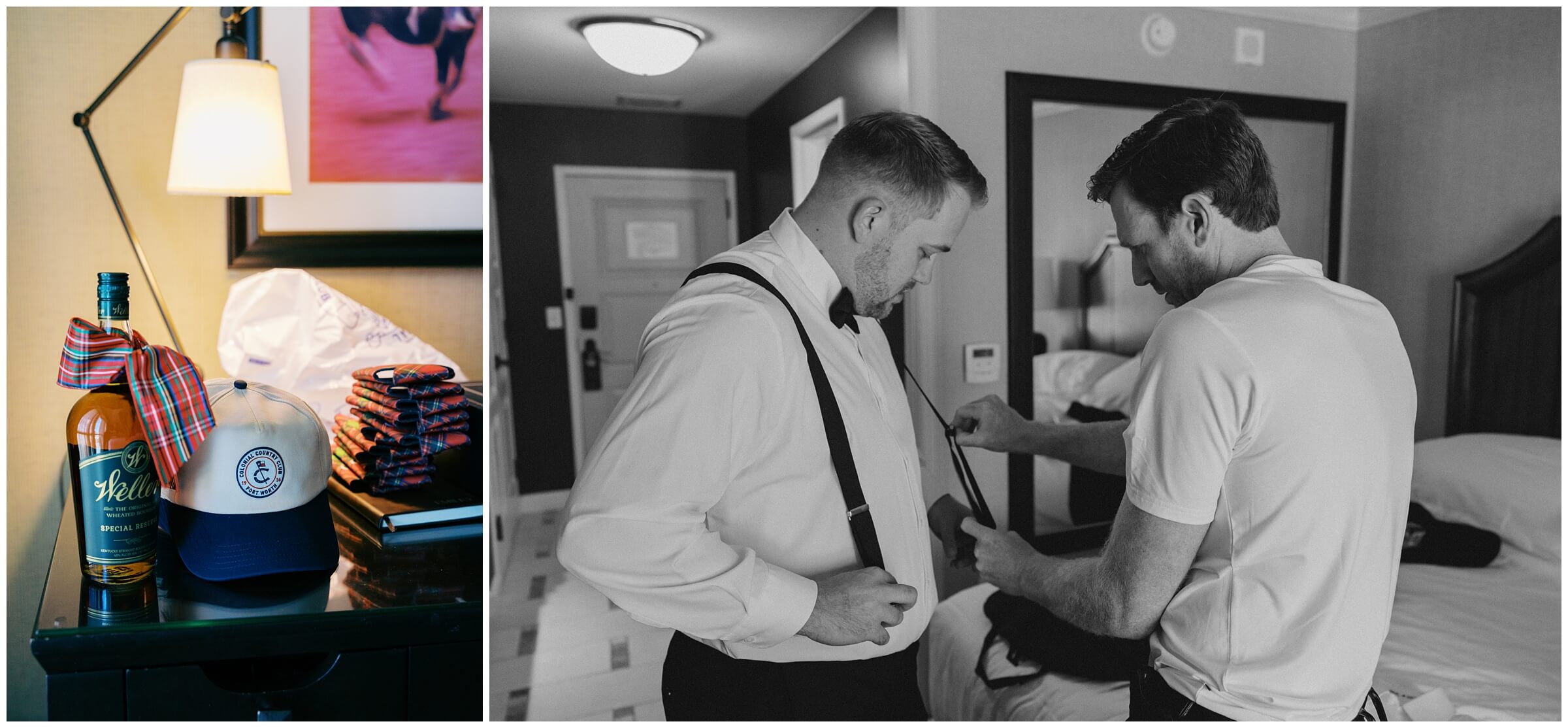 Groom and groomsmen getting ready | Dallas Wedding Photographer