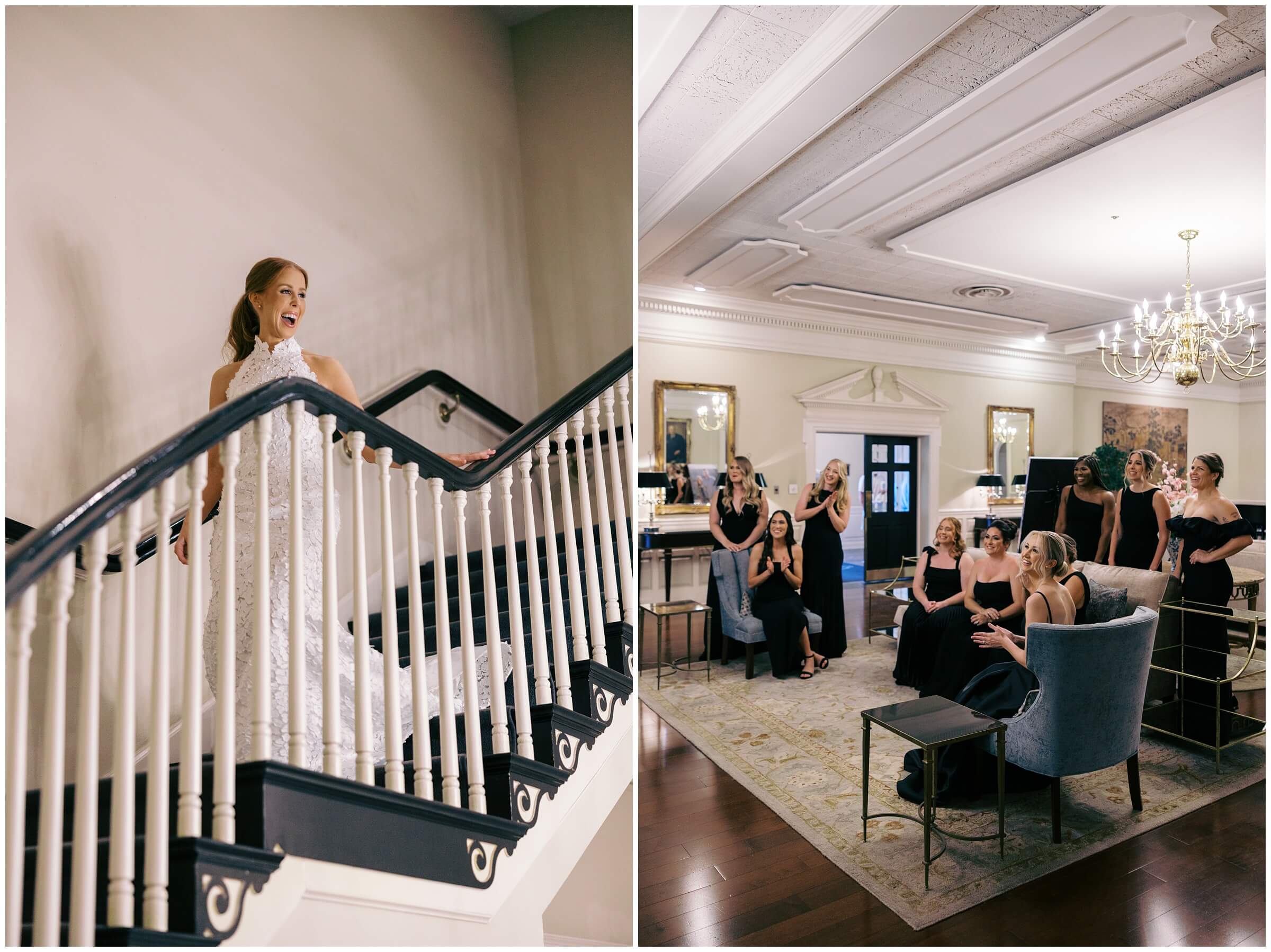 Bride and Bridesmaids at the Colonial Country Club