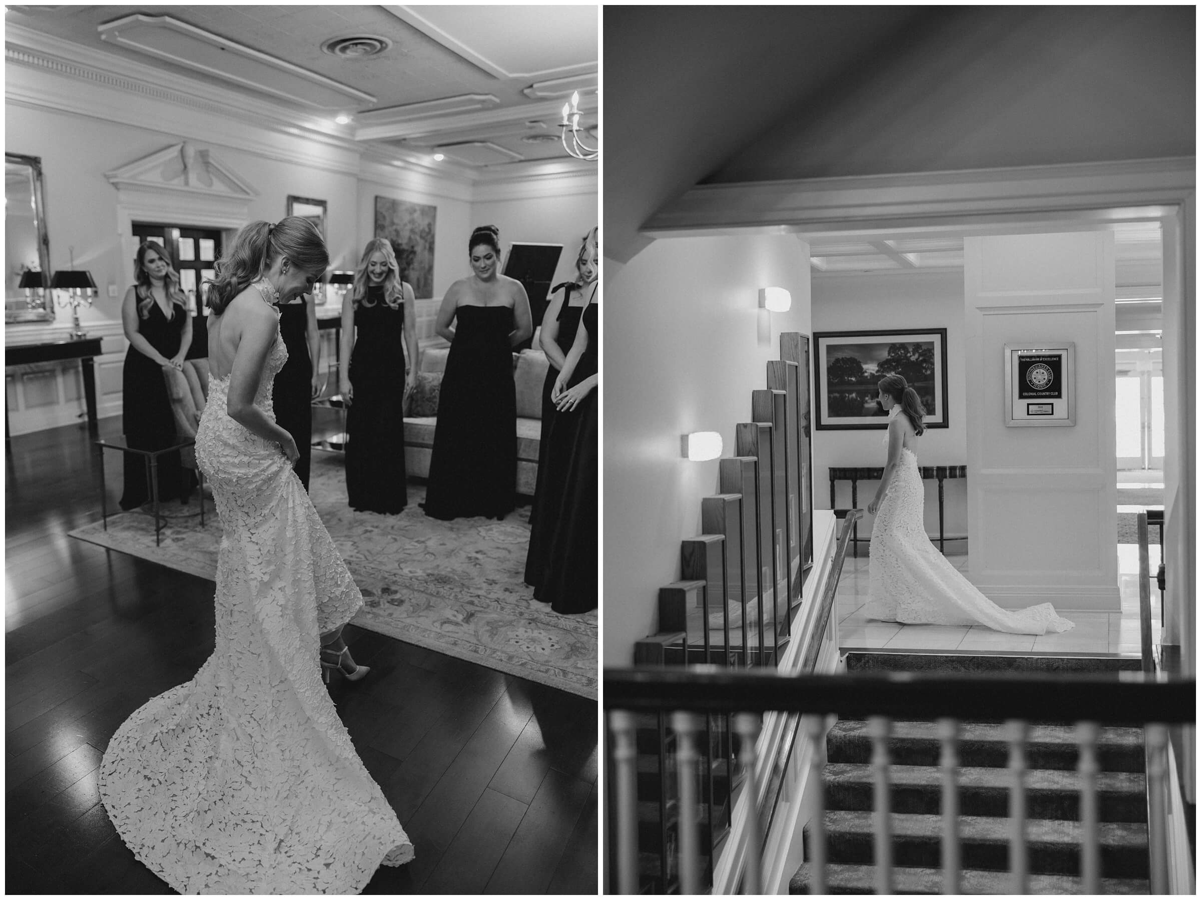 Bride and Bridesmaids at the Colonial Country Club