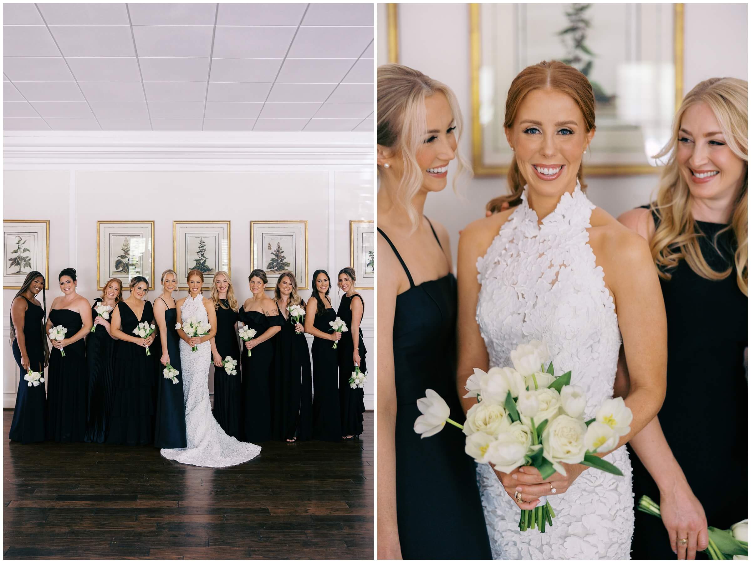 Bride and Bridesmaids at the Colonial Country Club