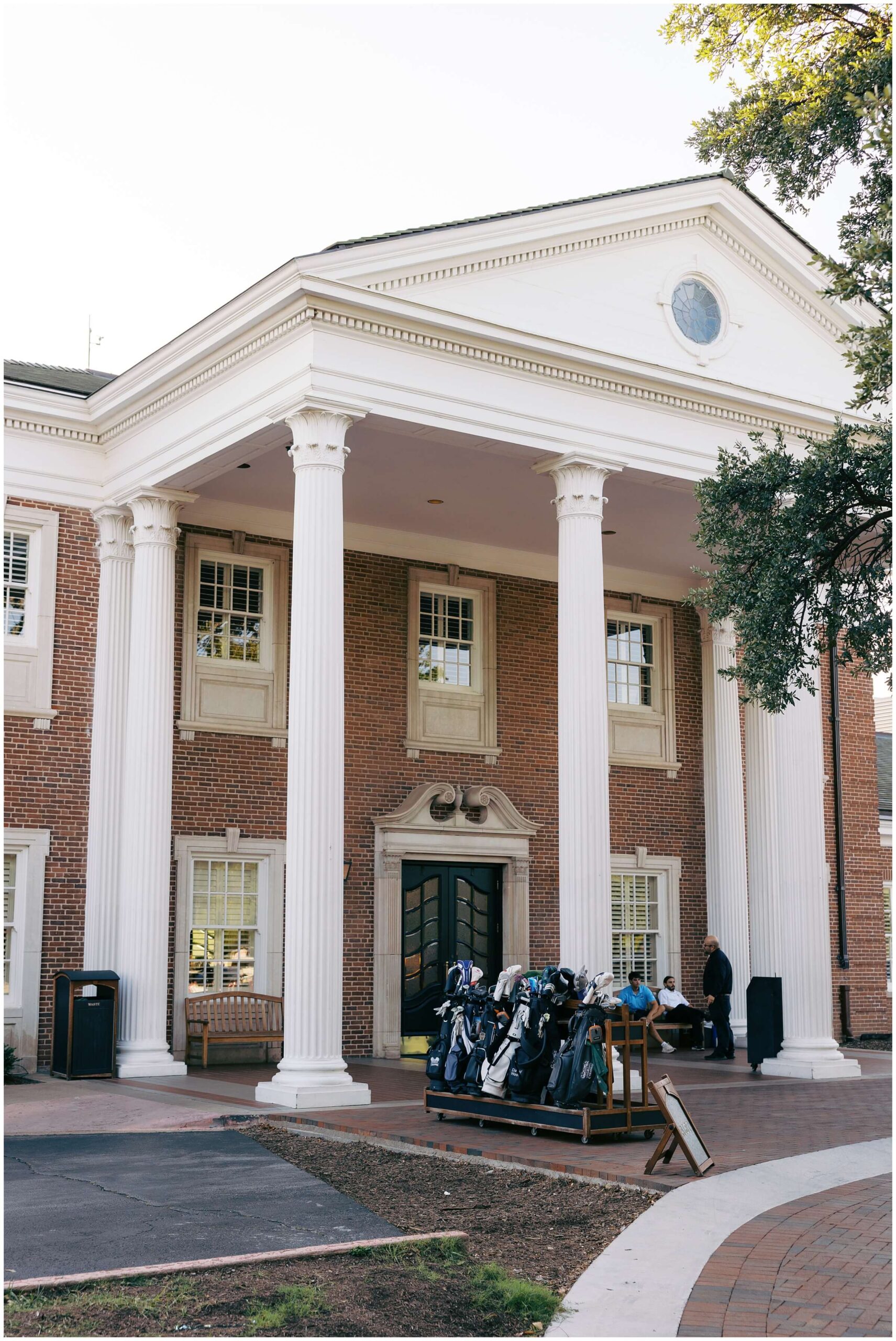 Colonial Country Club wedding reception with candlelight and greenery