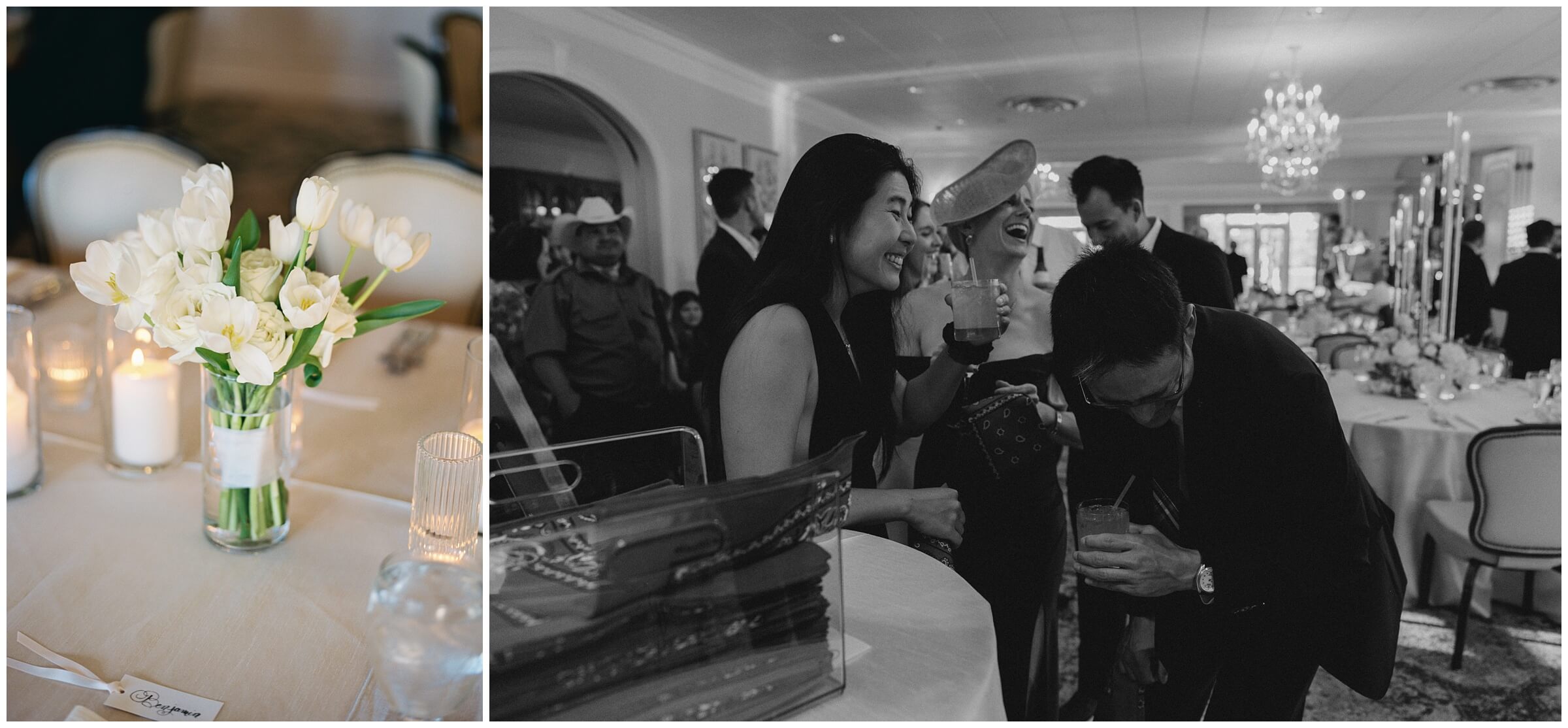 Romantic candlelit reception captured by Dallas wedding photographer Westy Peck