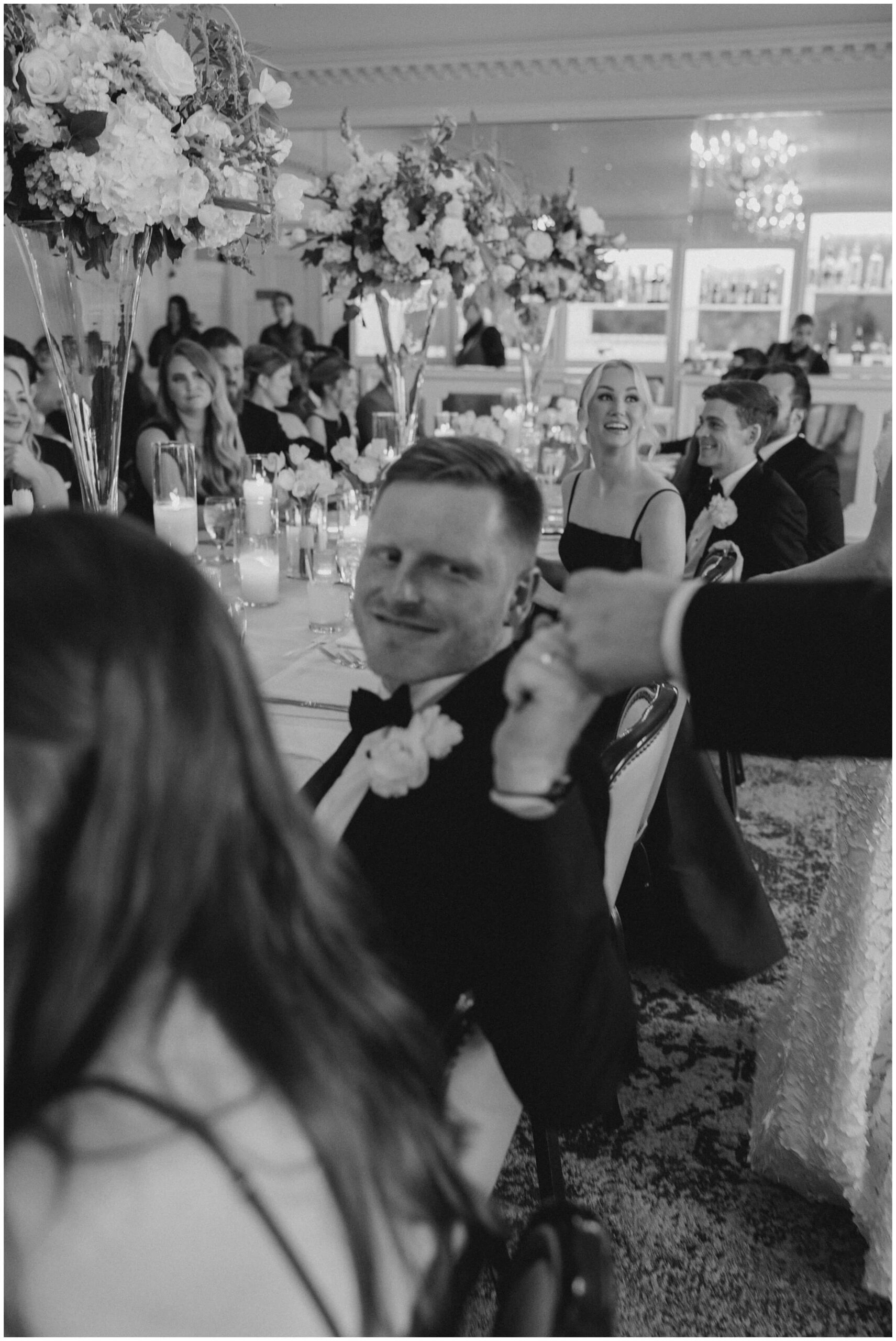 Romantic candlelit reception captured by Dallas wedding photographer Westy Peck