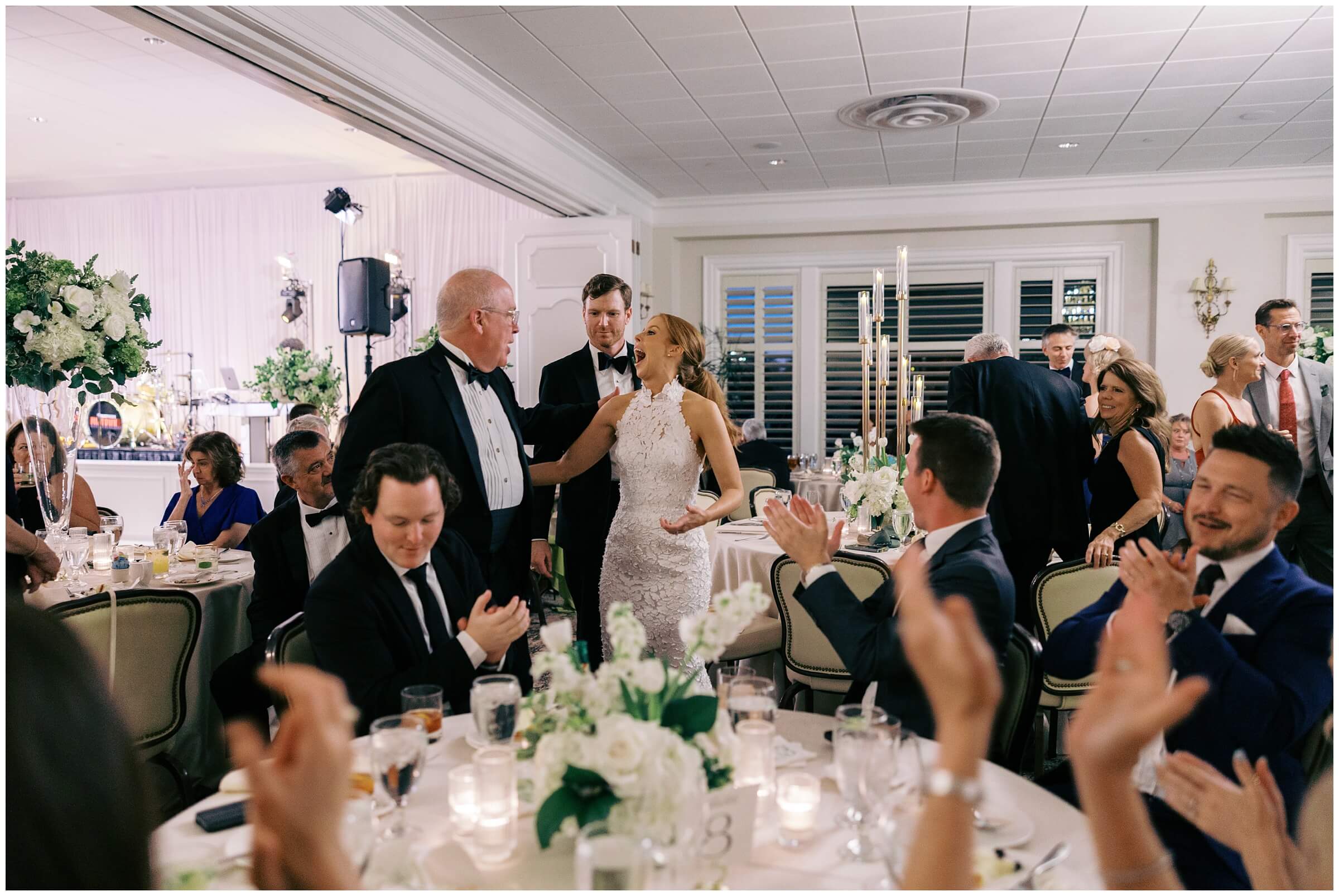 Romantic candlelit reception captured by Dallas wedding photographer Westy Peck