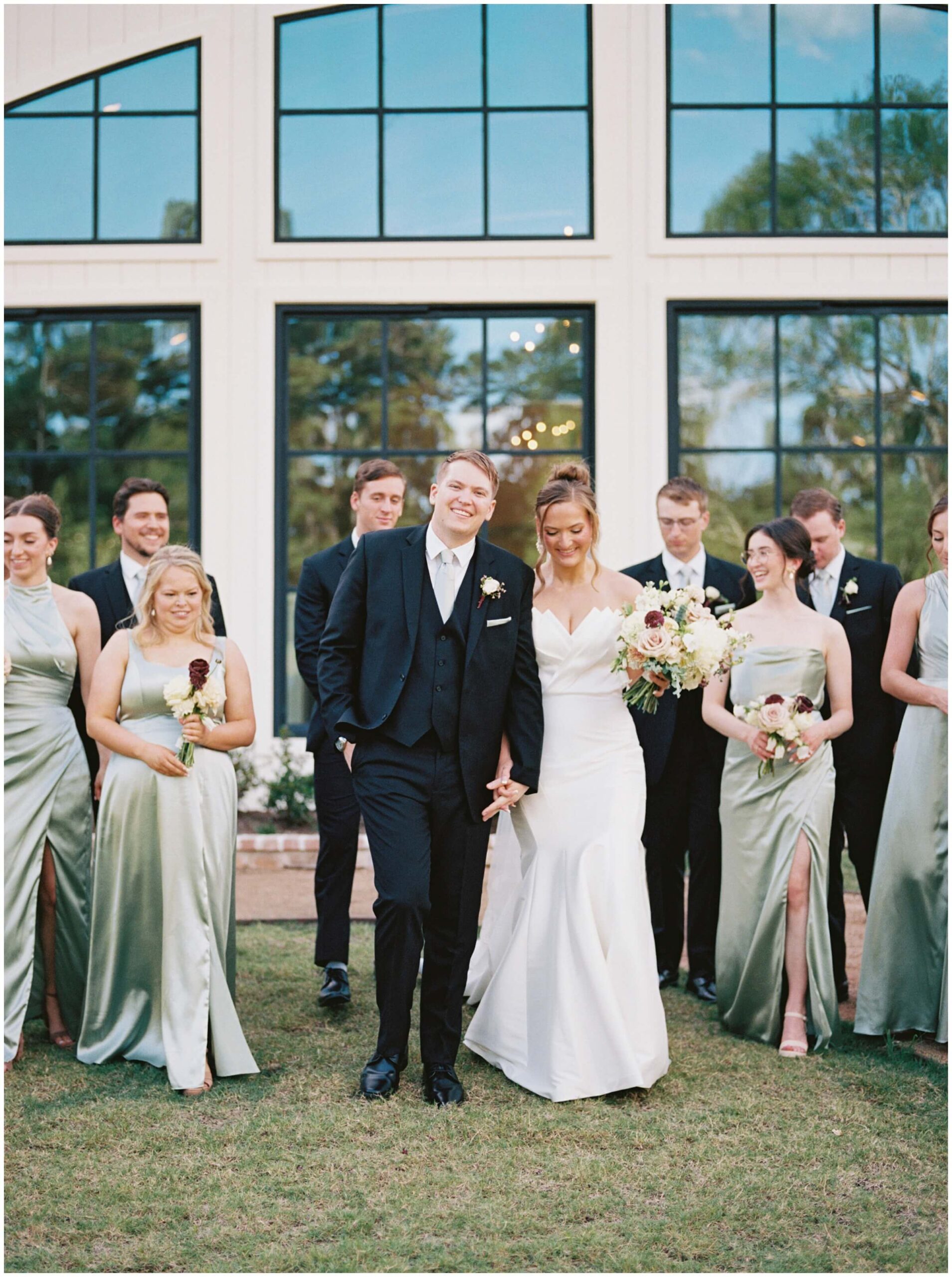 Portraits at The Blue Magnolia featuring colorful florals by Rose and Rae | Destination Wedding Photographer