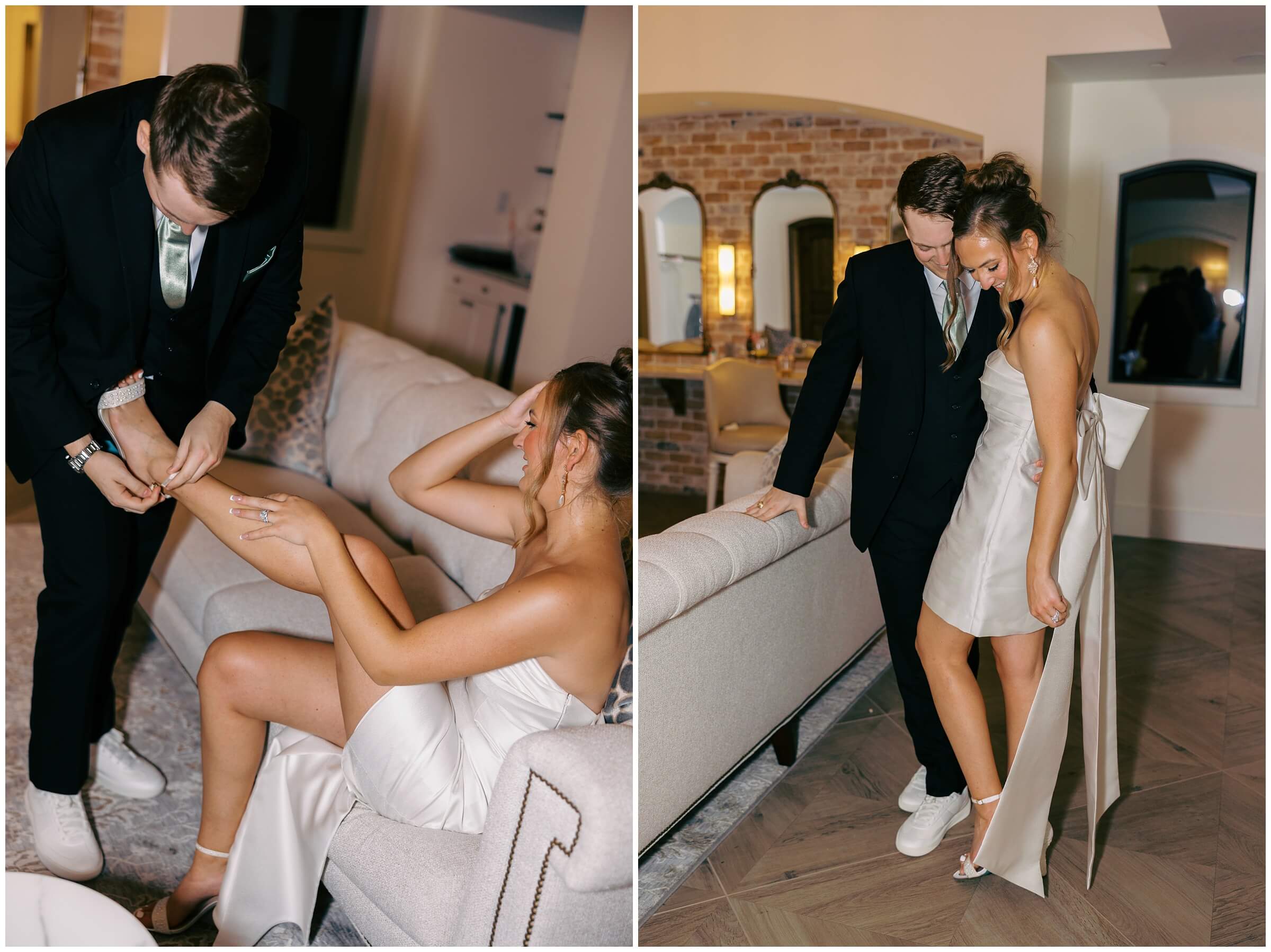 Maddie and Tucker sharing a private last dance before their exit at The Blue Magnolia.