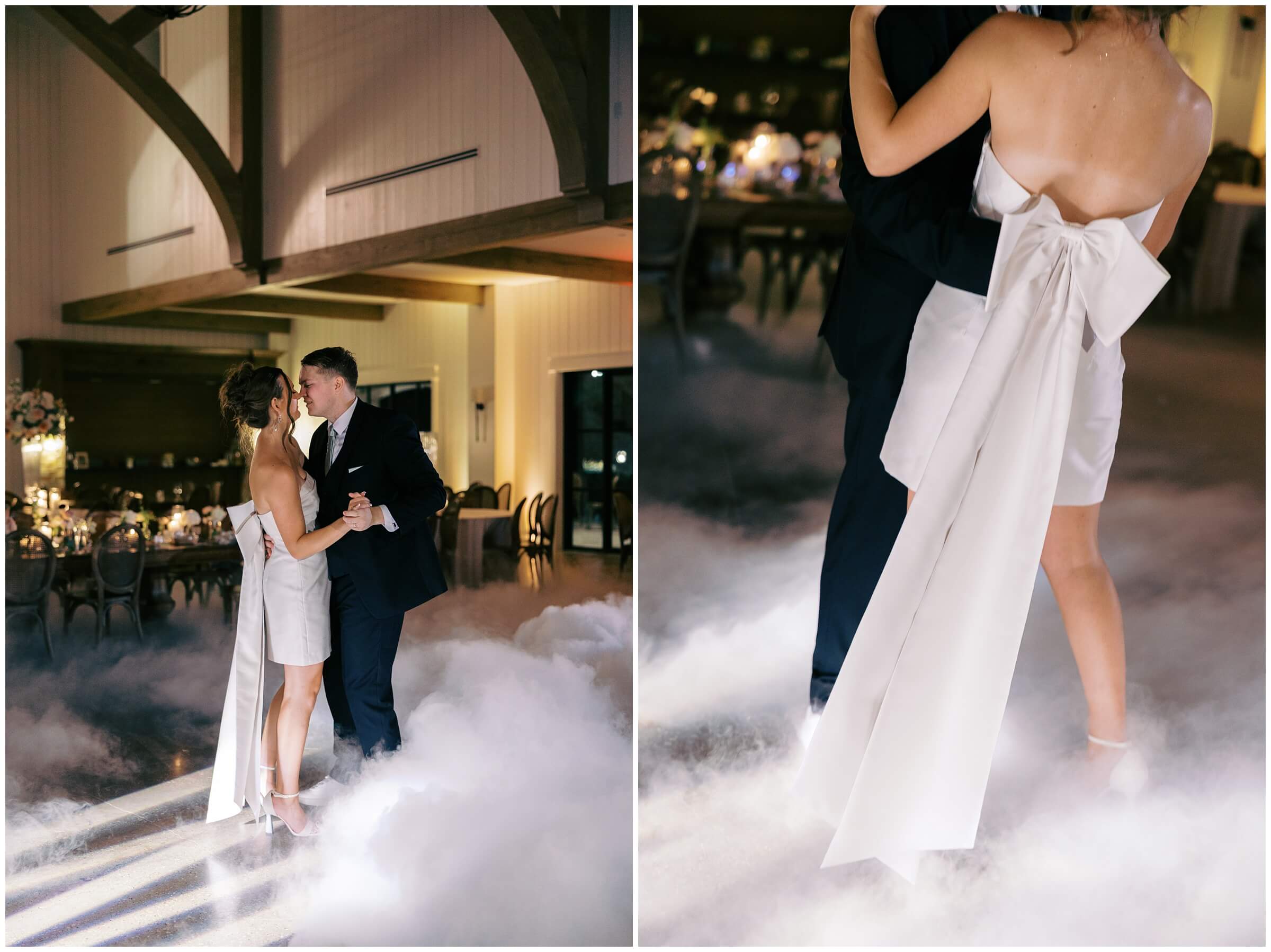 Maddie and Tucker sharing a private last dance before their exit at The Blue Magnolia.