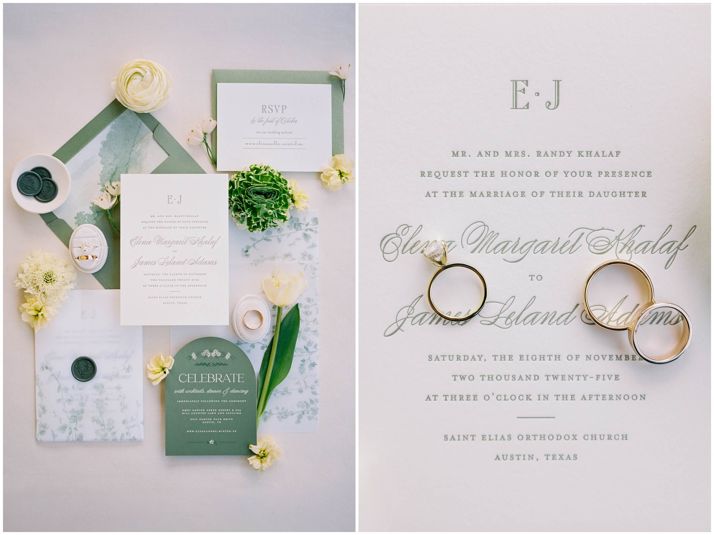 Wedding invitation suite on film