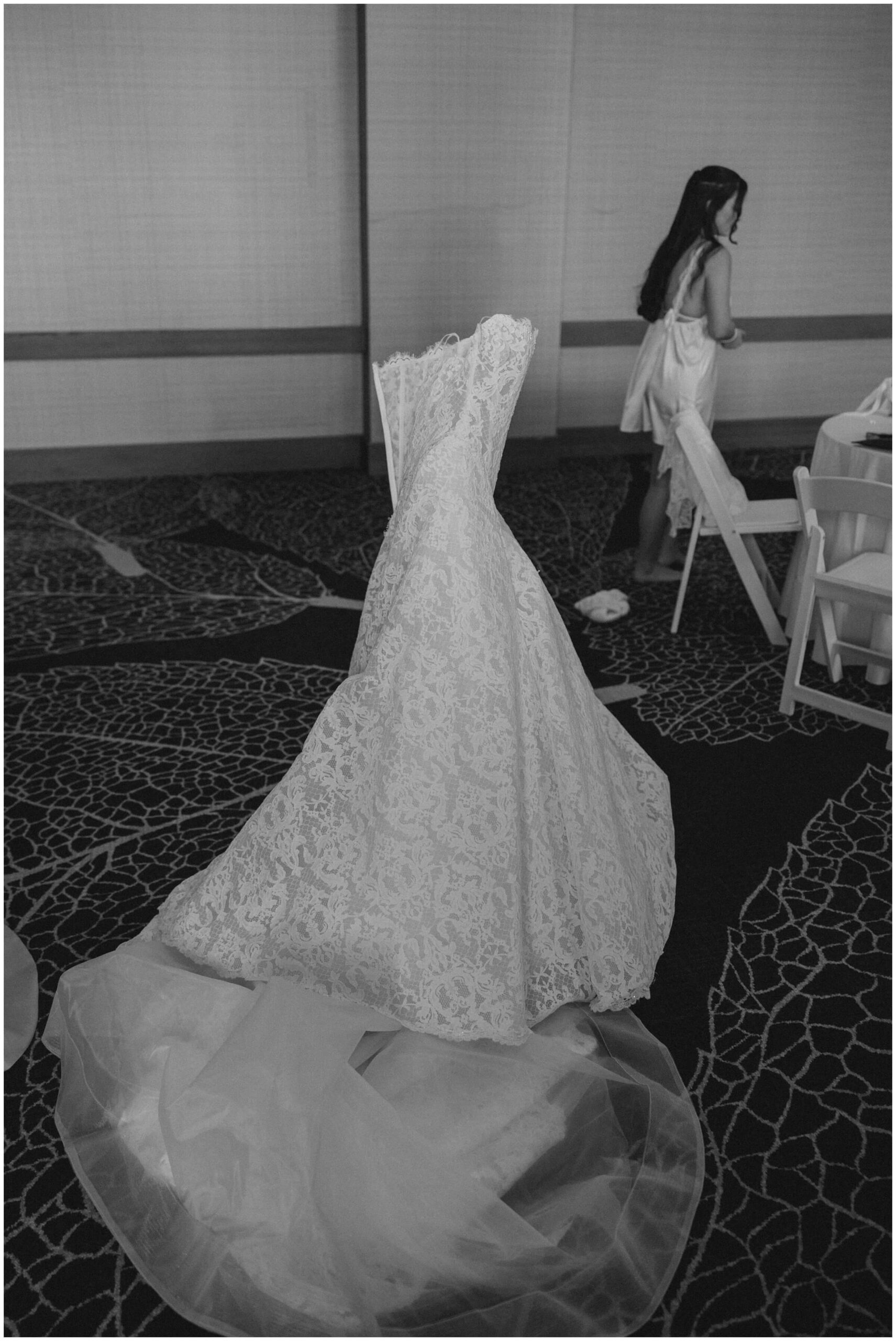 Girls getting ready on the bride's wedding day at the Omni Barton Creek