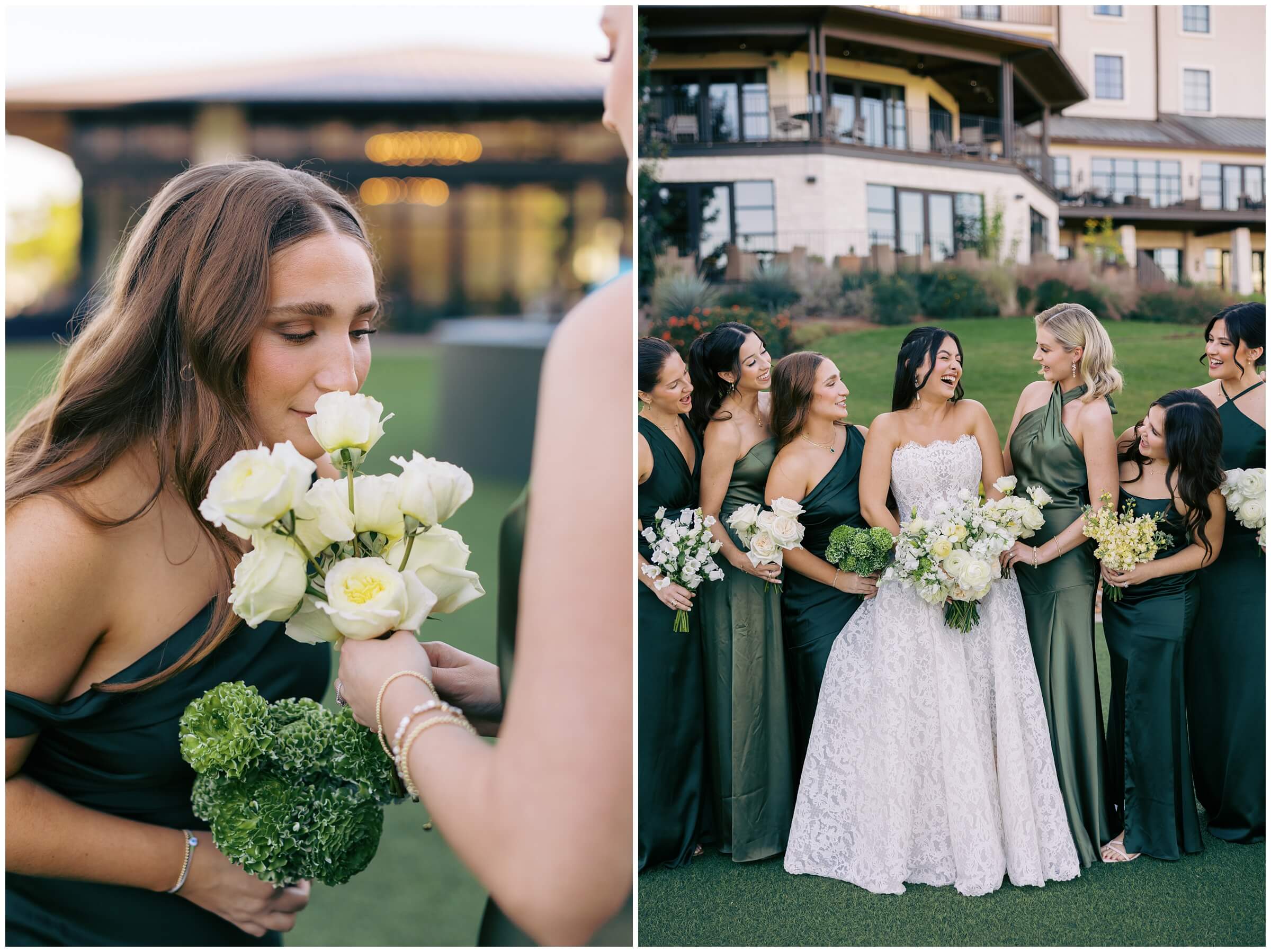 a bride and her bridesmaids at the omni barton creek