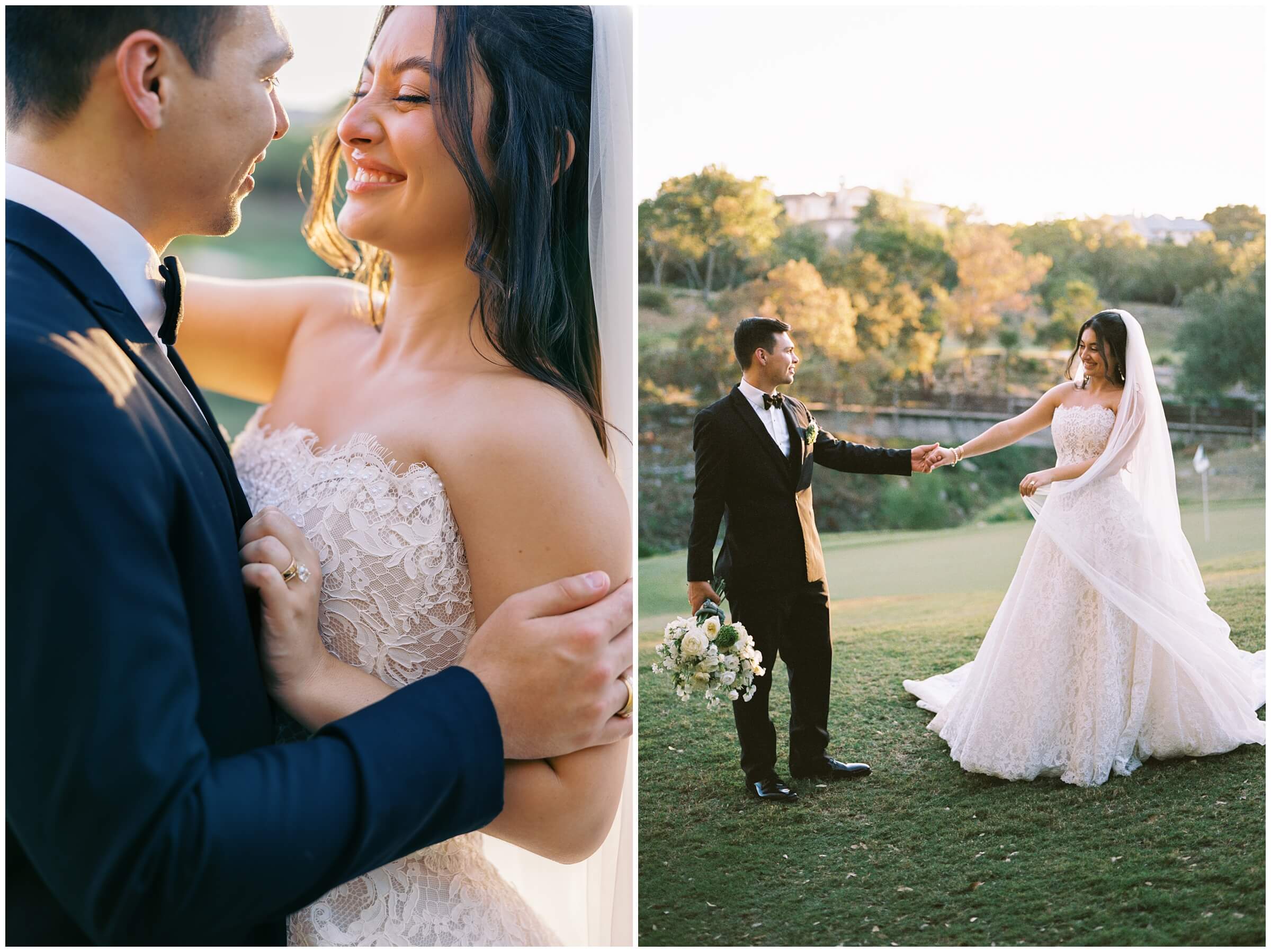 The bride and groom portraits at the omni barton creek
