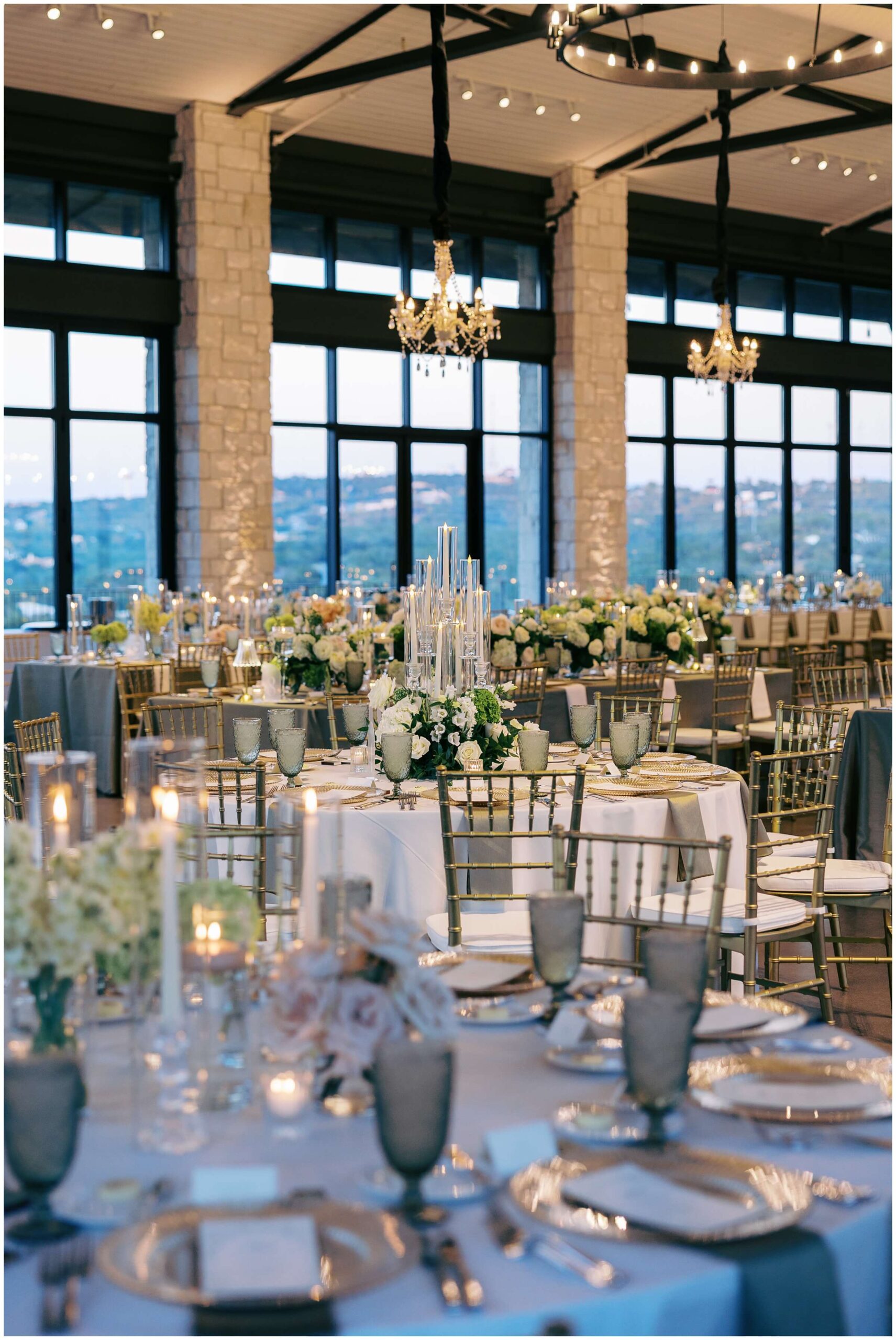 The reception details at the omni barton creek wedding