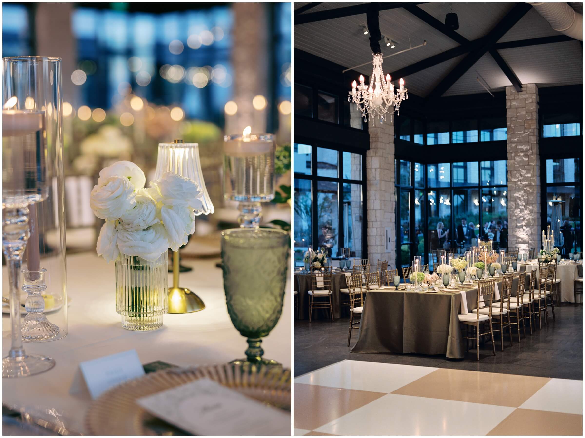 The reception details at the omni barton creek wedding