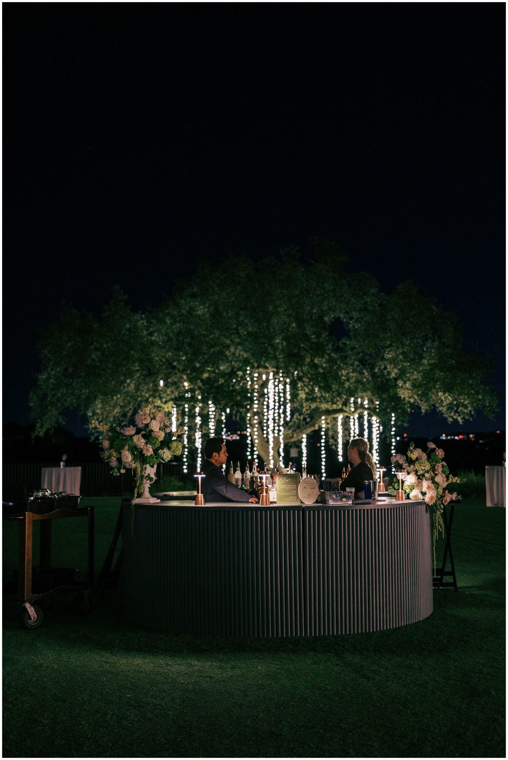 The cocktail hour at the omni barton creek wedding