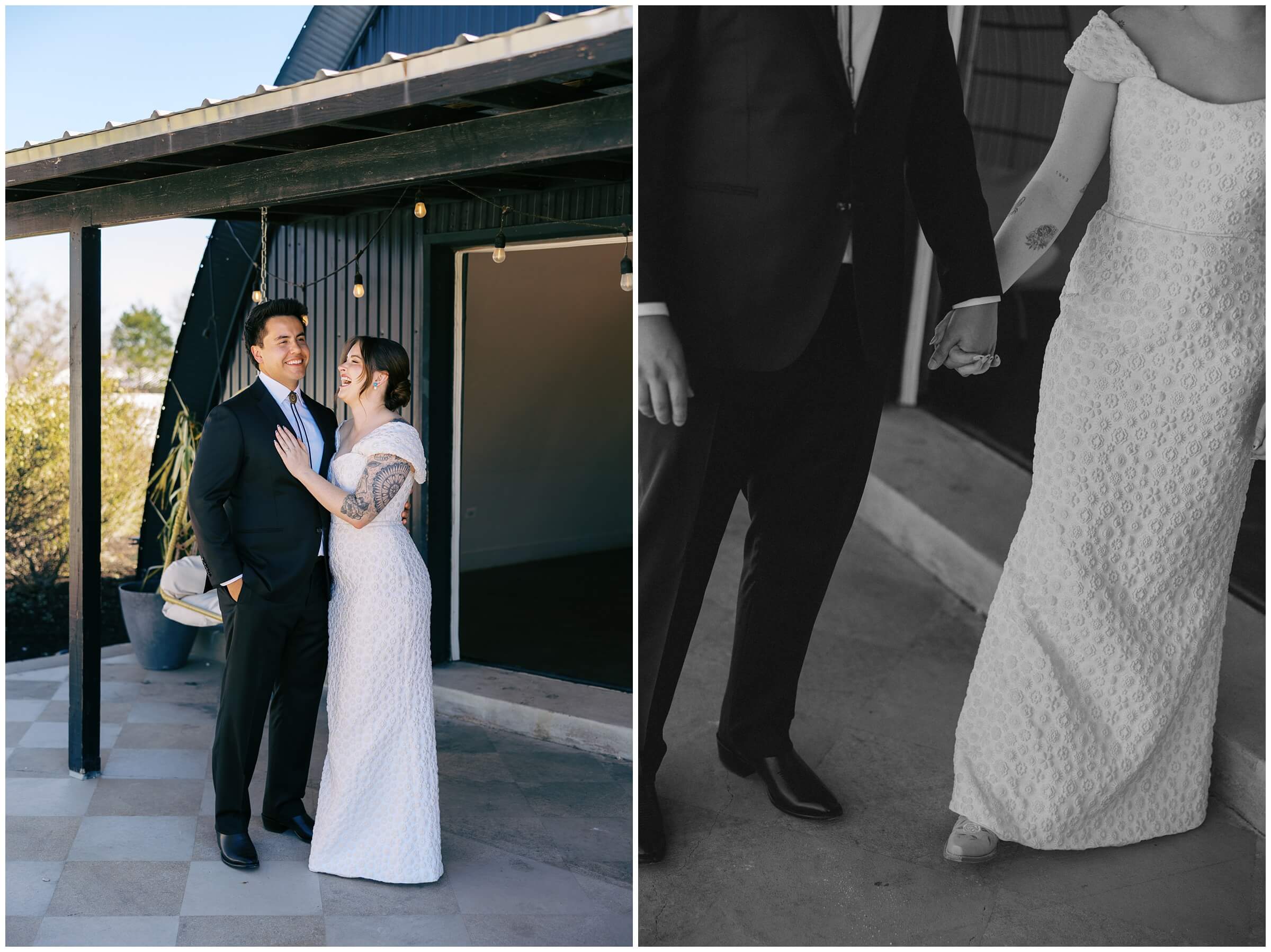 Camino Real Ranch Wedding | Bride and groom first look