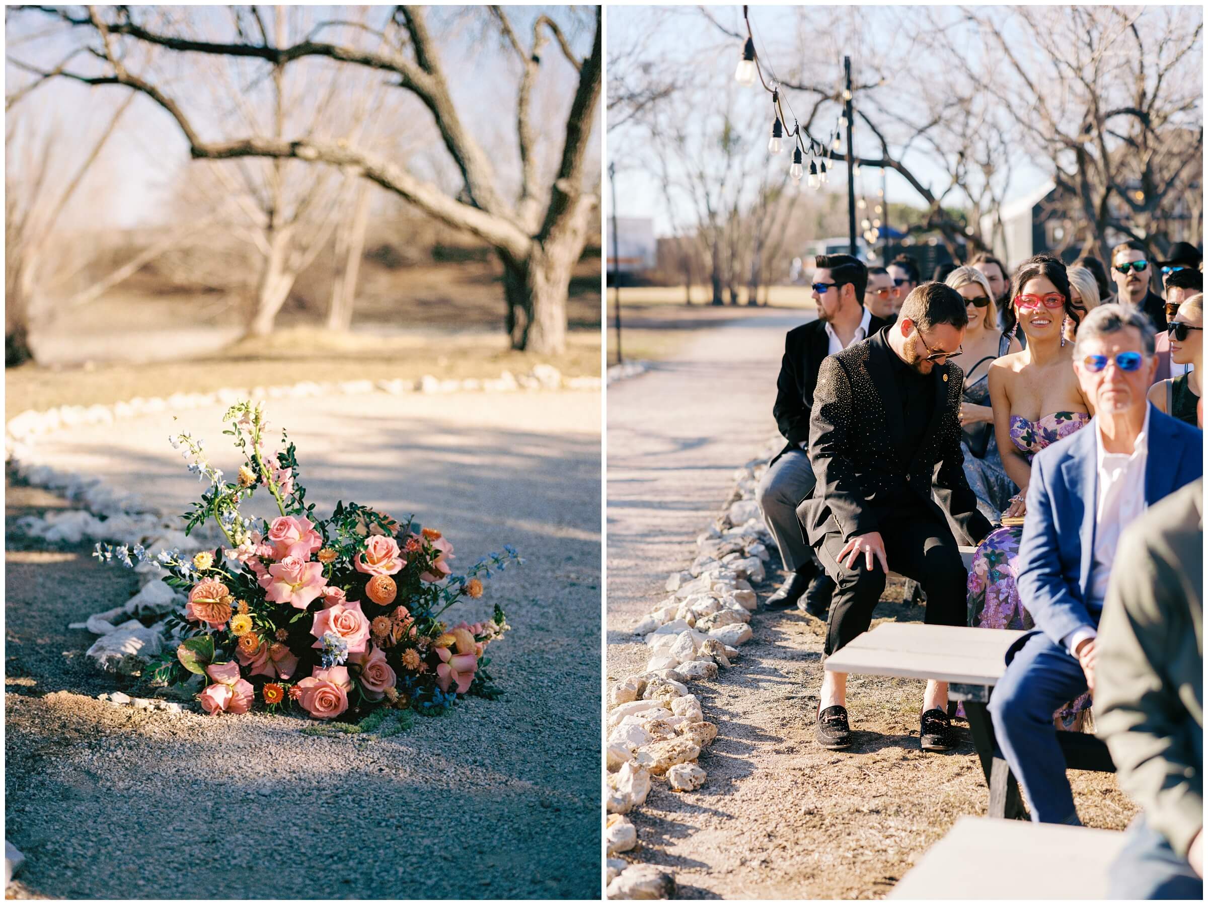 Austin wedding photographer | A wedding ceremony at Camino Real Ranch