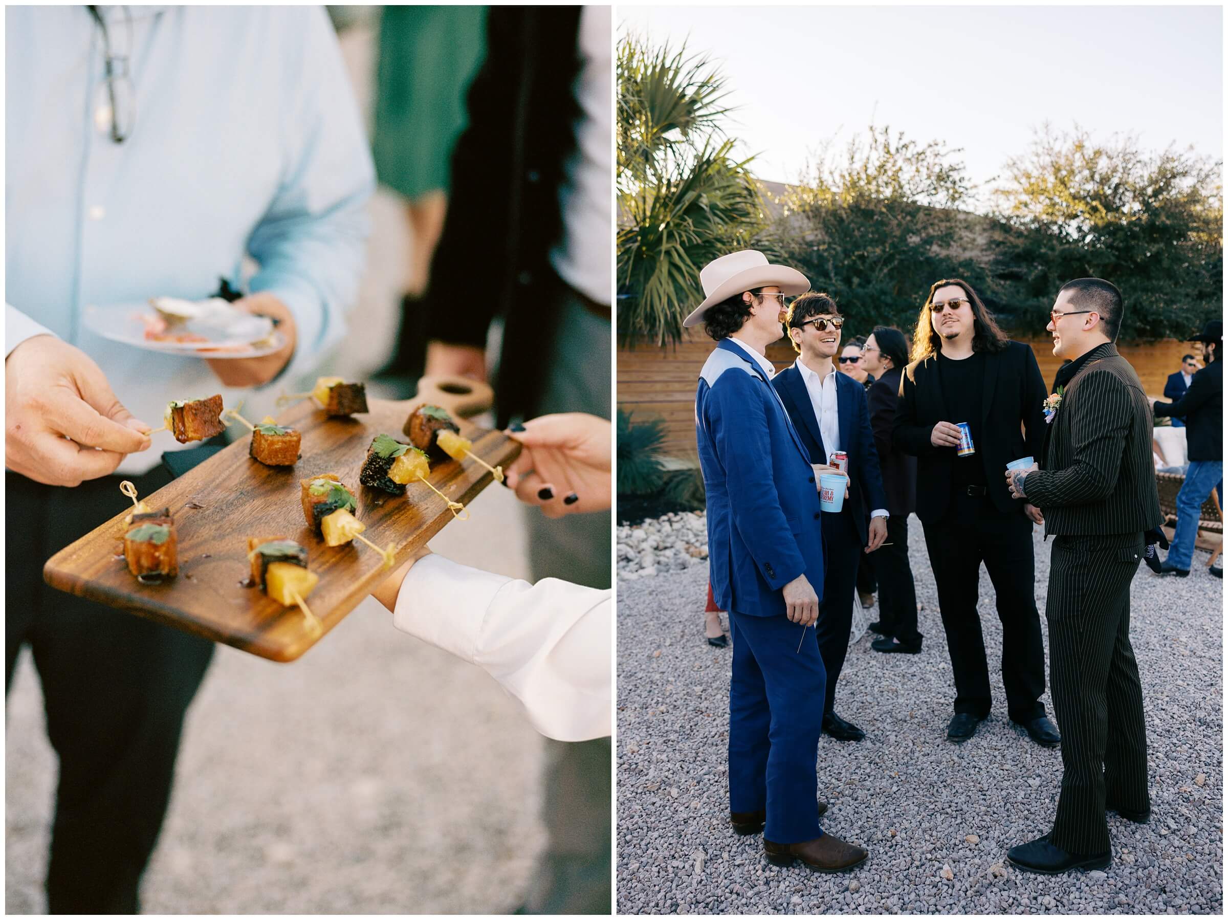 Austin wedding photographer | Cocktail hour at Camino Real Ranch