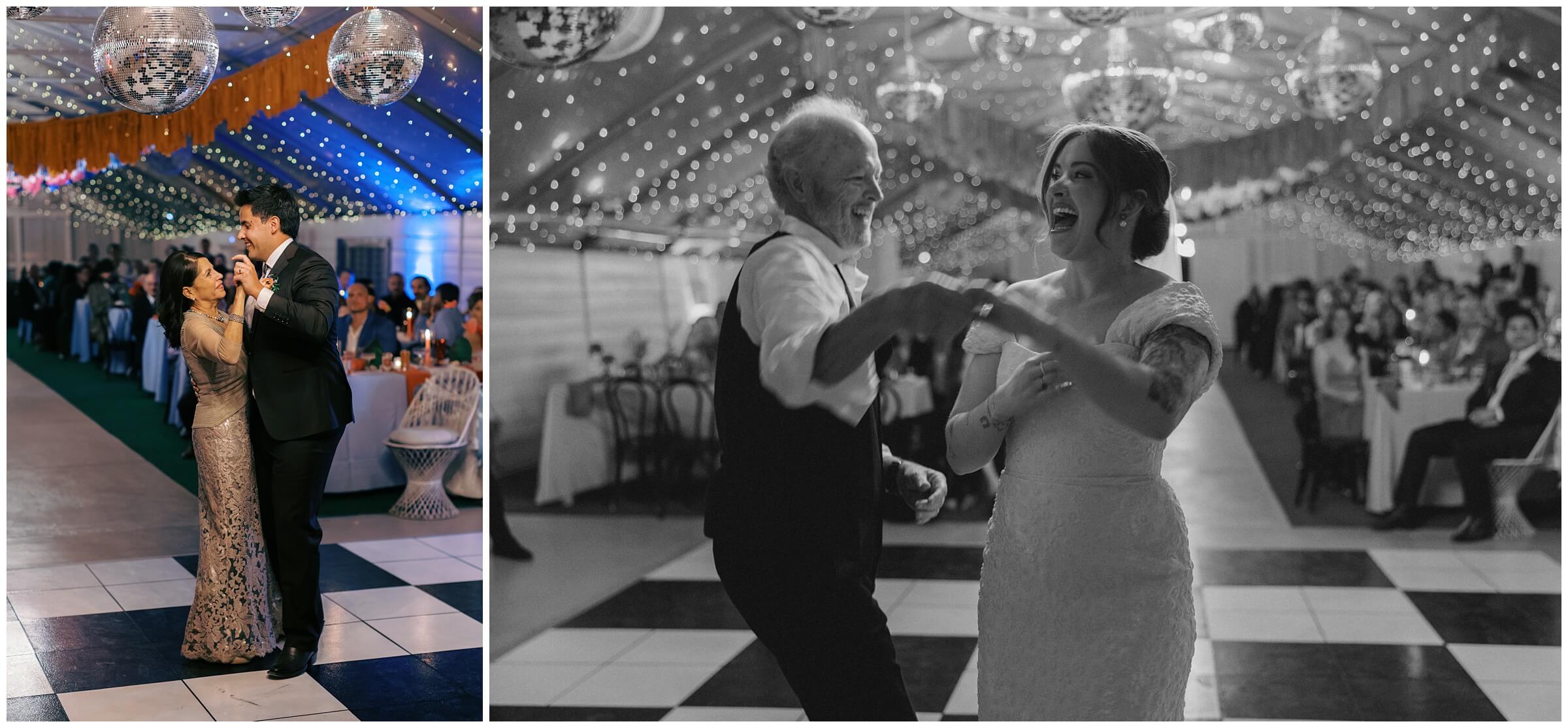 Austin wedding photographer | A disco flair wedding reception at Camino Real Ranch