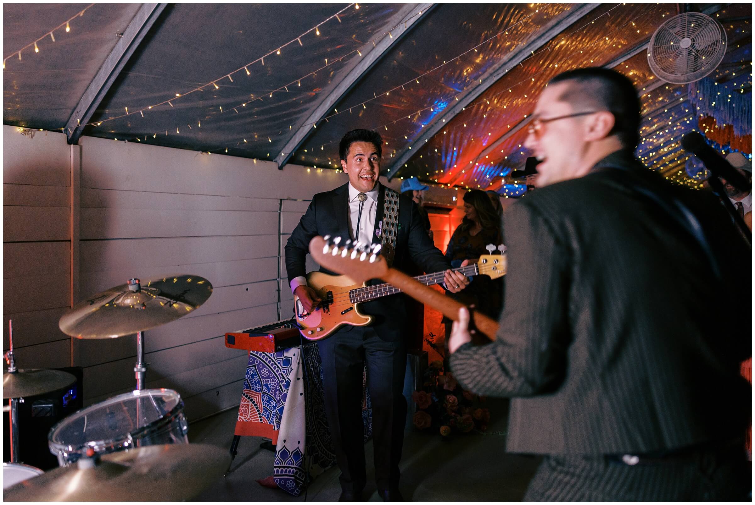 Austin wedding photographer | A disco flair wedding reception at Camino Real Ranch