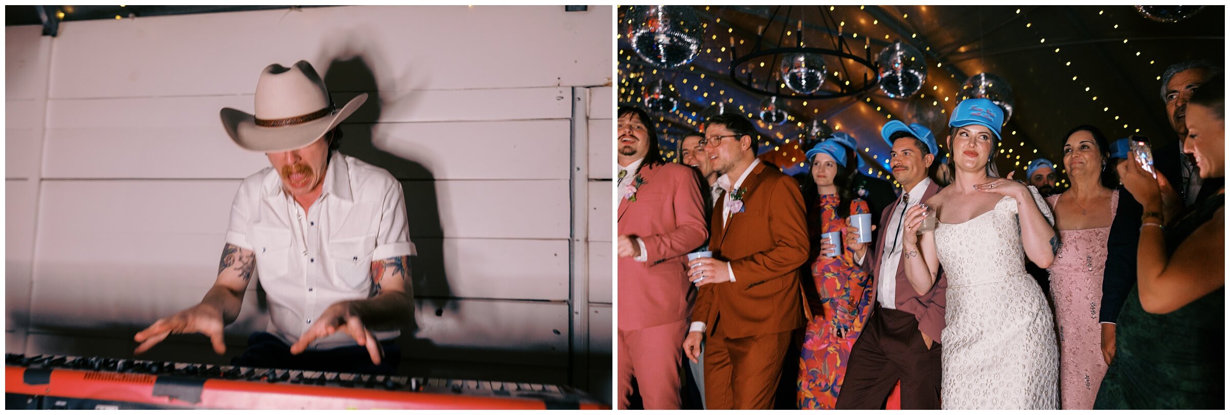 Austin wedding photographer | A disco flair wedding reception at Camino Real Ranch