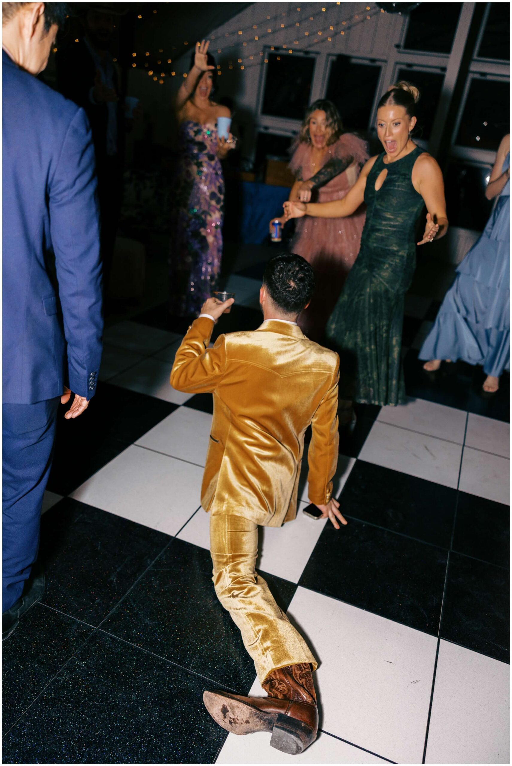 Austin wedding photographer | A disco flair wedding reception at Camino Real Ranch